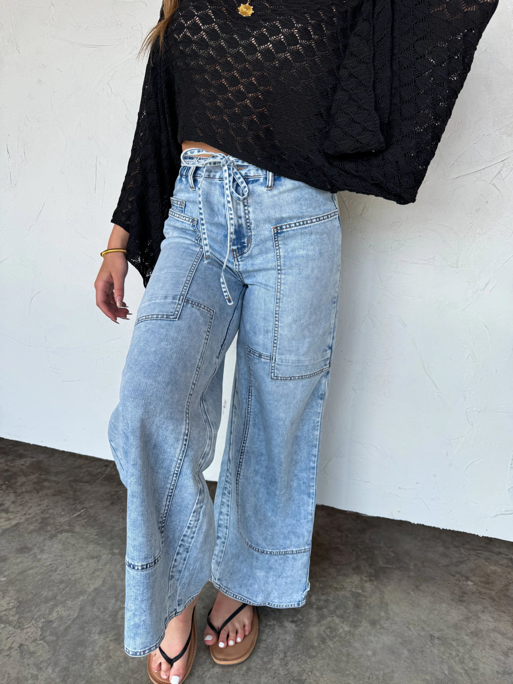 PREORDER: Jovie Tie Waist Jeans  by Blakeley (ETA: May) - BFF Here
