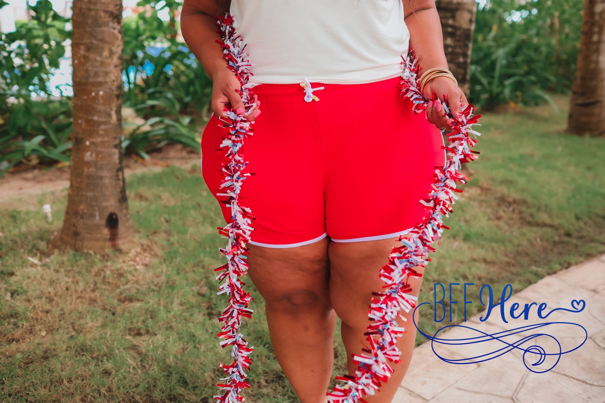 PREORDER: Red & White Everyday Shorts by Jess Lea (Ships End of February) - BFF Here