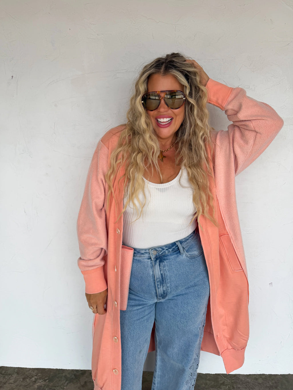 PREORDER: Desi Sweatshirt Cardigan by Blakeley (ETA Late February/ Early March) - BFF Here