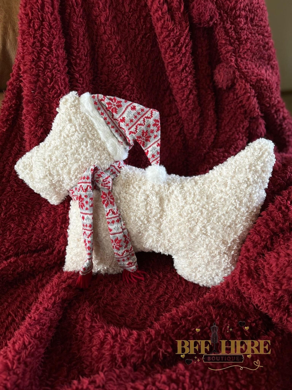 PREORDER:Winter Woof Sherpa Pillow (Ships Beginning of November) - BFF Here