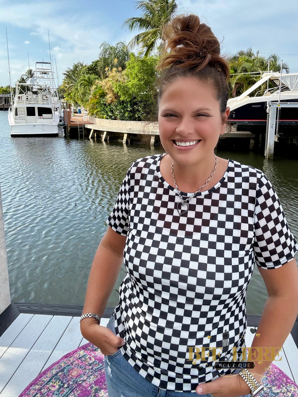 If You Ain’t First, You’re Last Mesh Top by Sterling Kreek - BFF Here