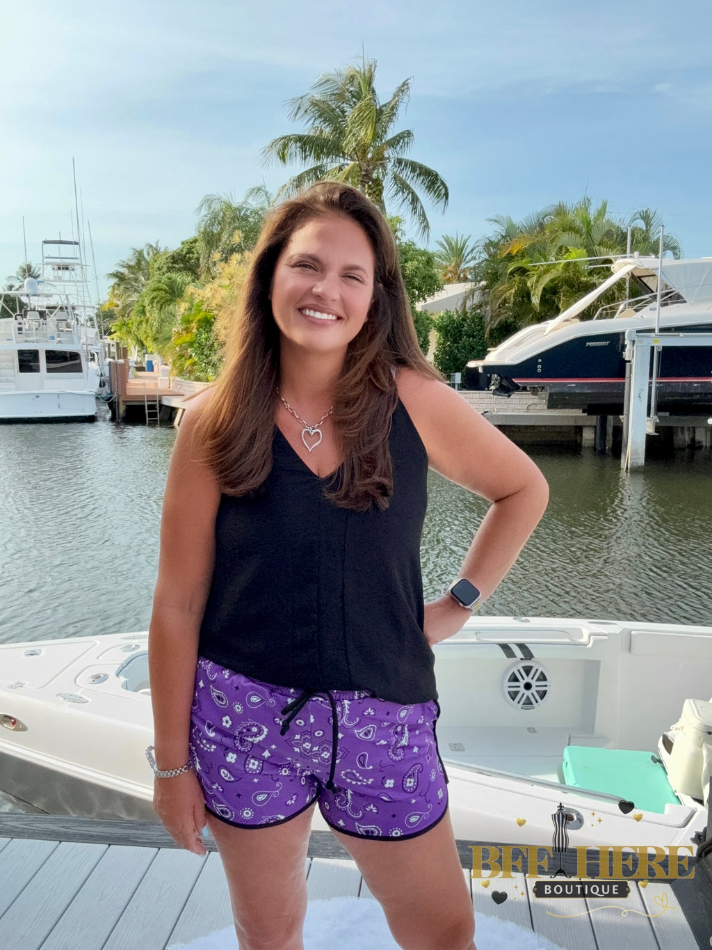 Bandana Babe Shorts / Purple by Sterling Kreek - BFF Here