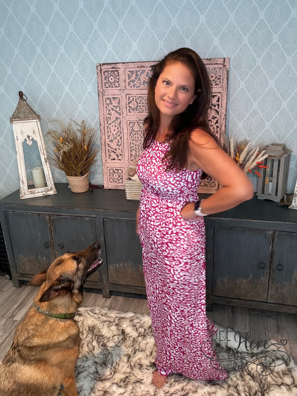 Wild Berry Whirl: Pink Leopard Print Summer Dress - BFF Here