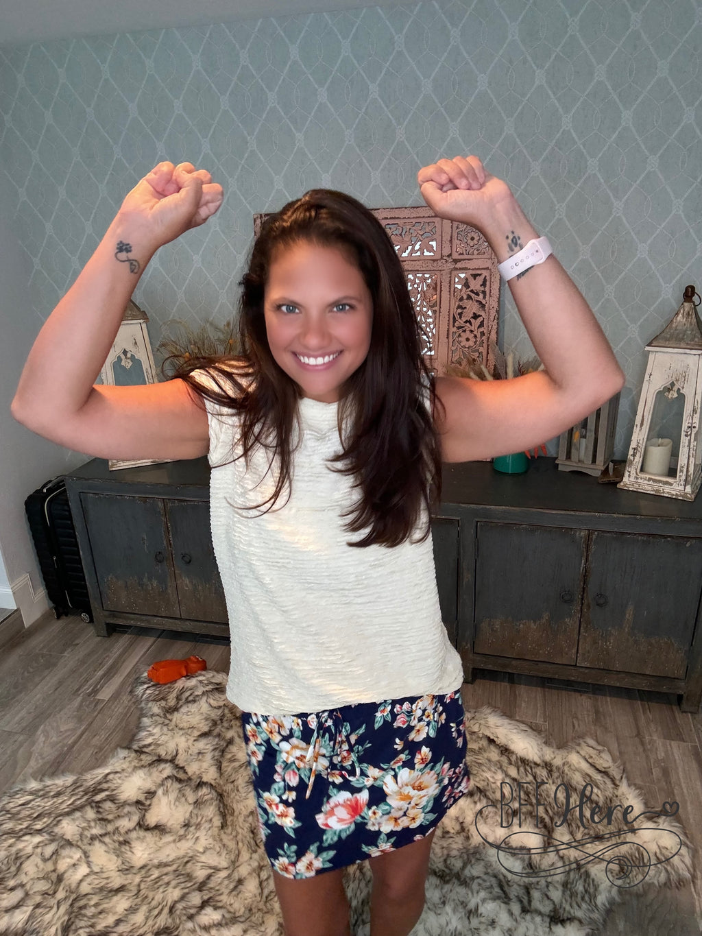 Sienna Skort - Navy Tropical - BFF Here