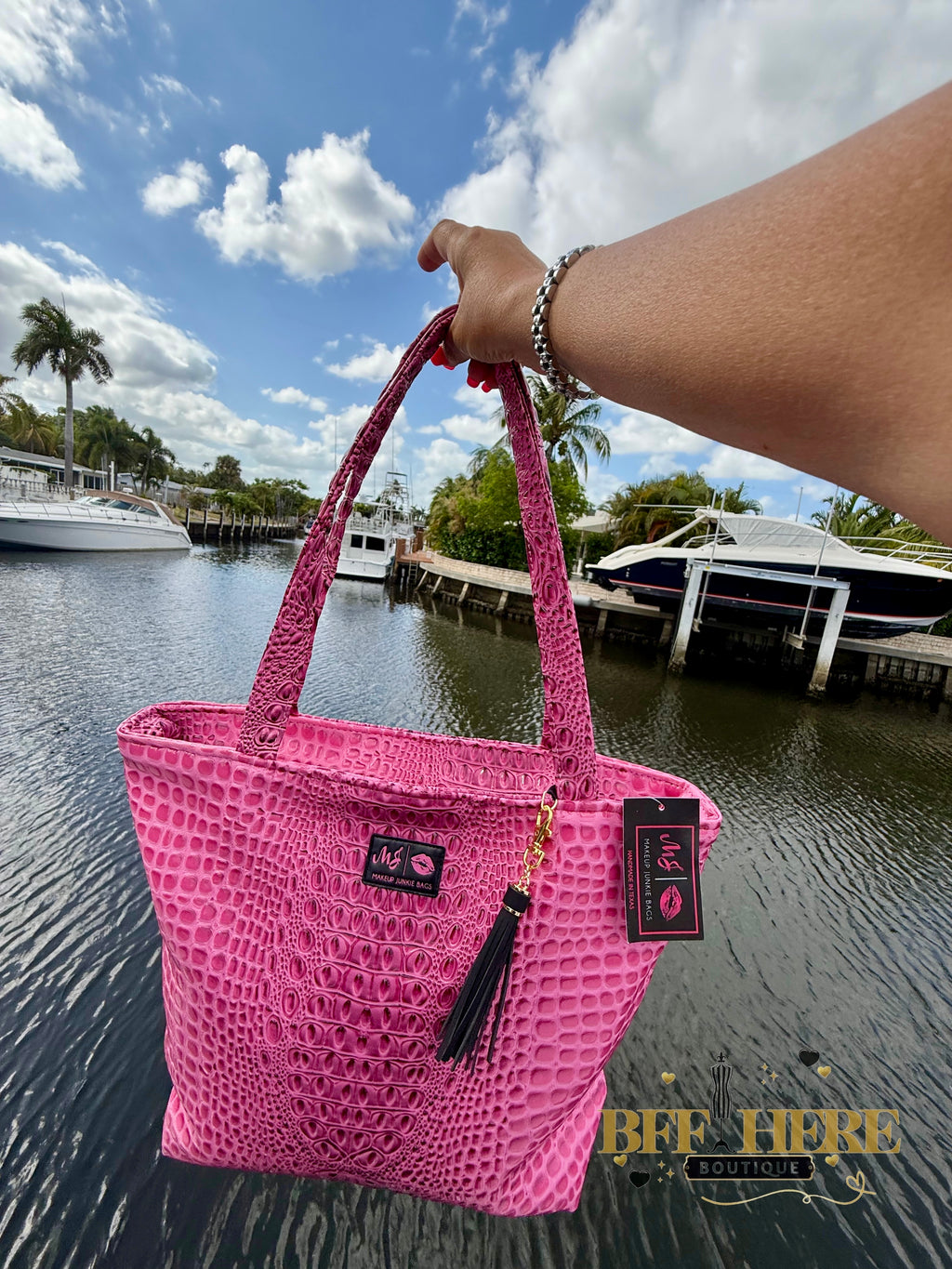 Bubble Gator Tote by Makeup Junkie Bags / Choice of Style - BFF Here