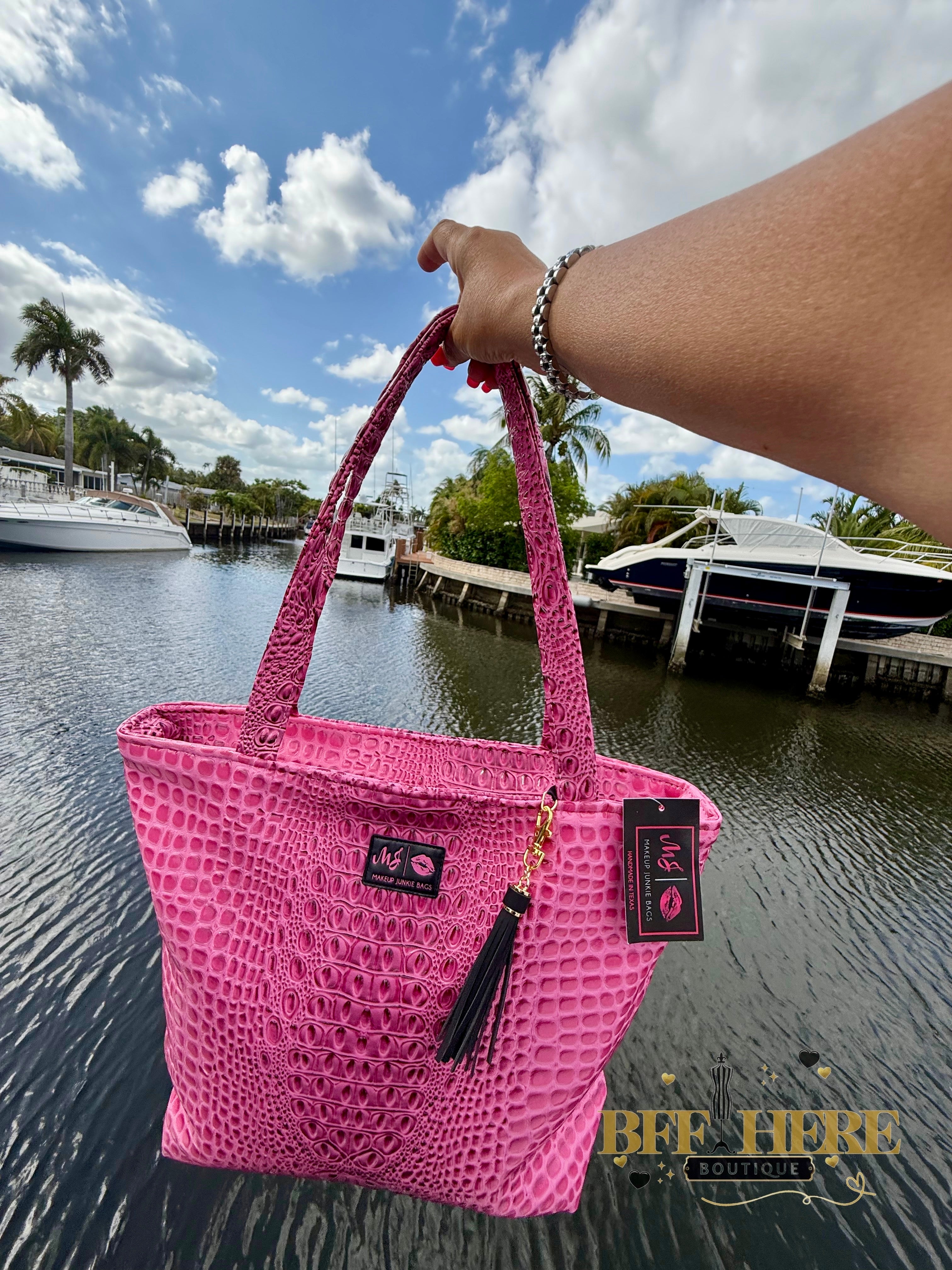 Bubble Gator Tote by Makeup Junkie Bags / Choice of Style - BFF Here