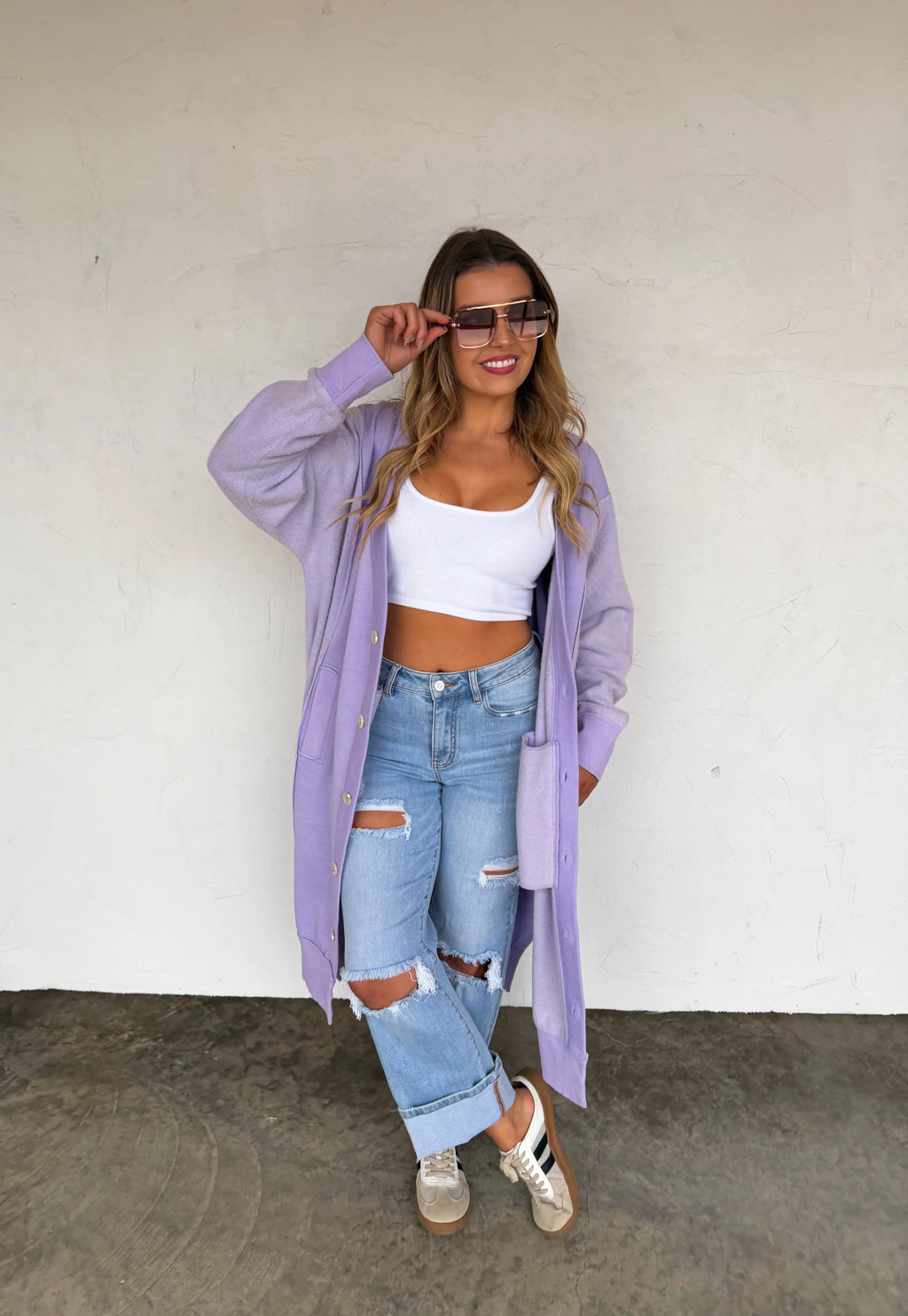 PREORDER: Desi Sweatshirt Cardigan by Blakeley (ETA Late February/ Early March) - BFF Here
