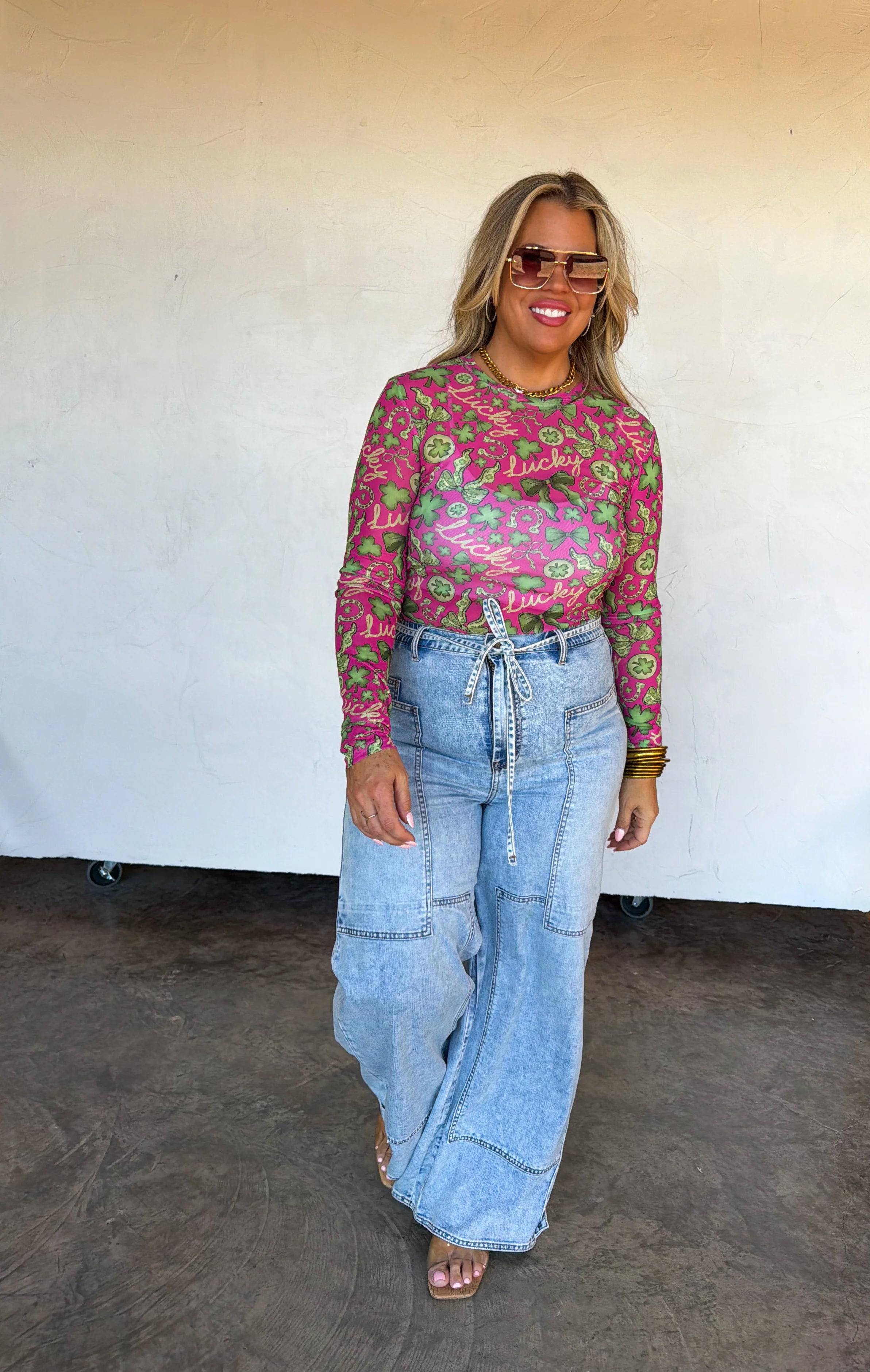 Lucky Girl Mesh Top by Blakeley (Ships in 2 weeks ) - BFF Here