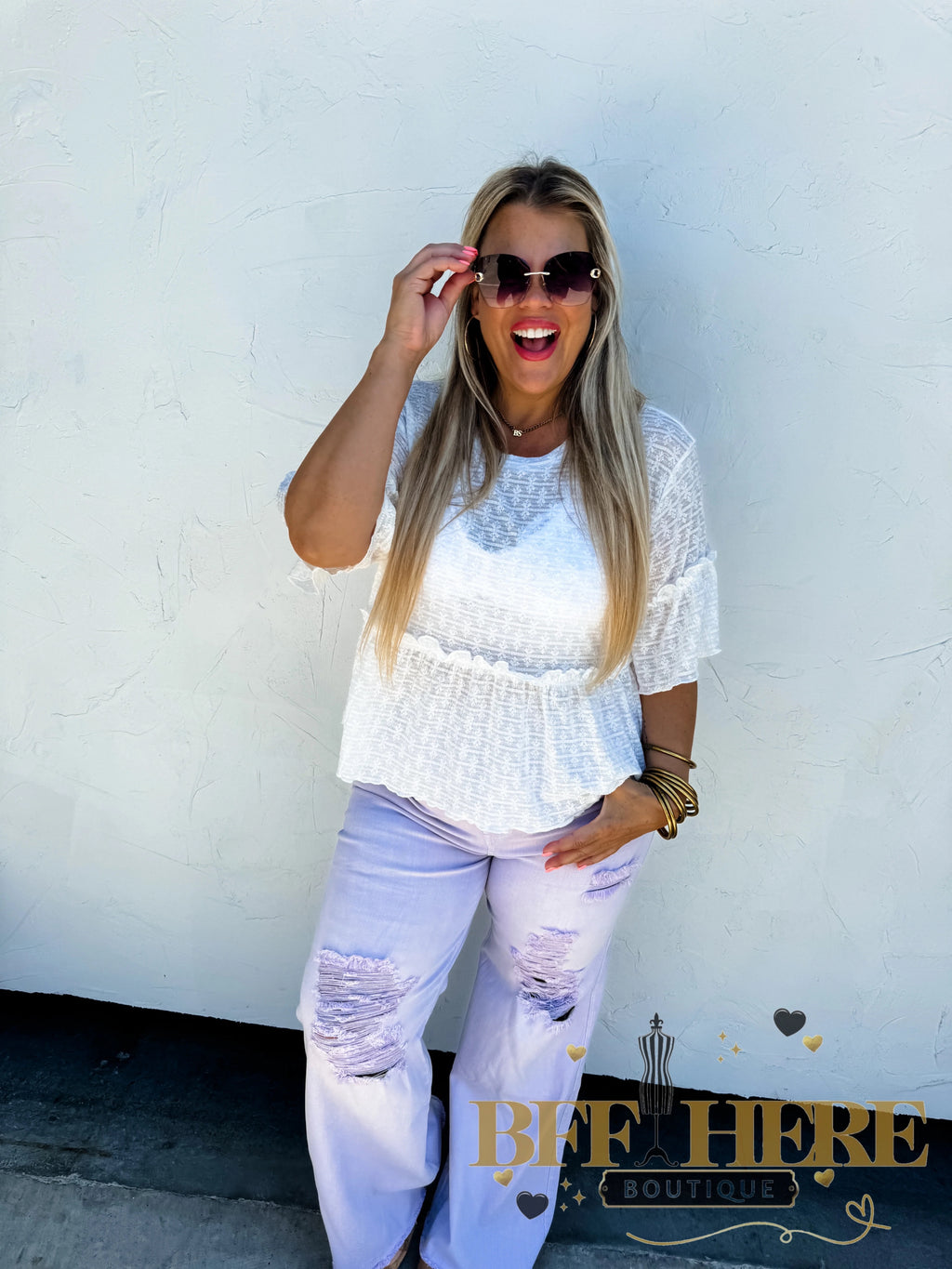 Pastel Blakeley Distressed Jeans by Blakeley - BFF Here