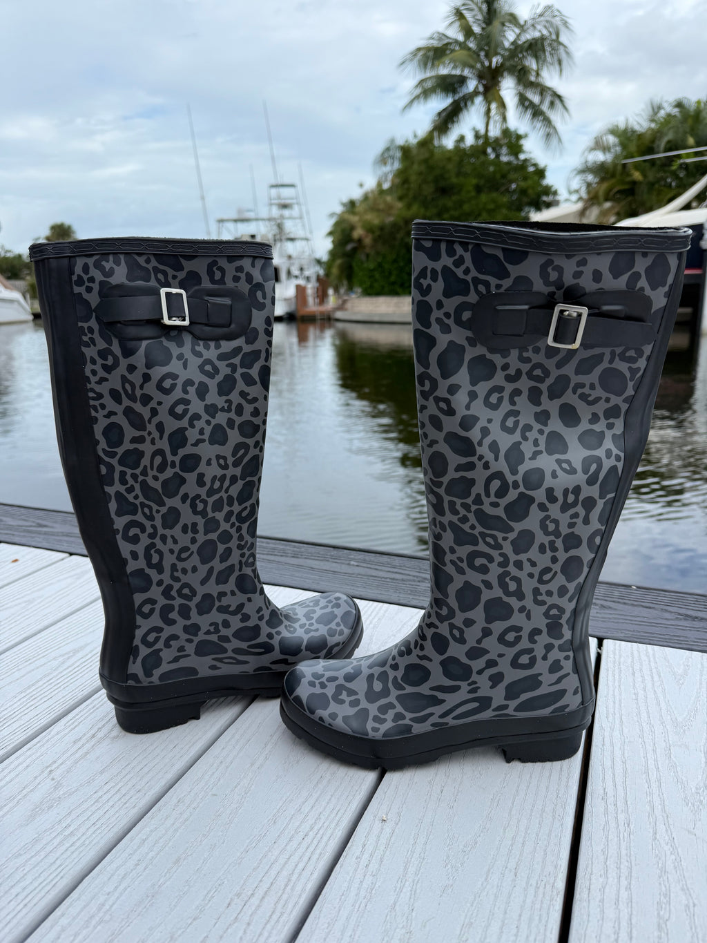 Wild About Rain Leopard Boots - BFF Here