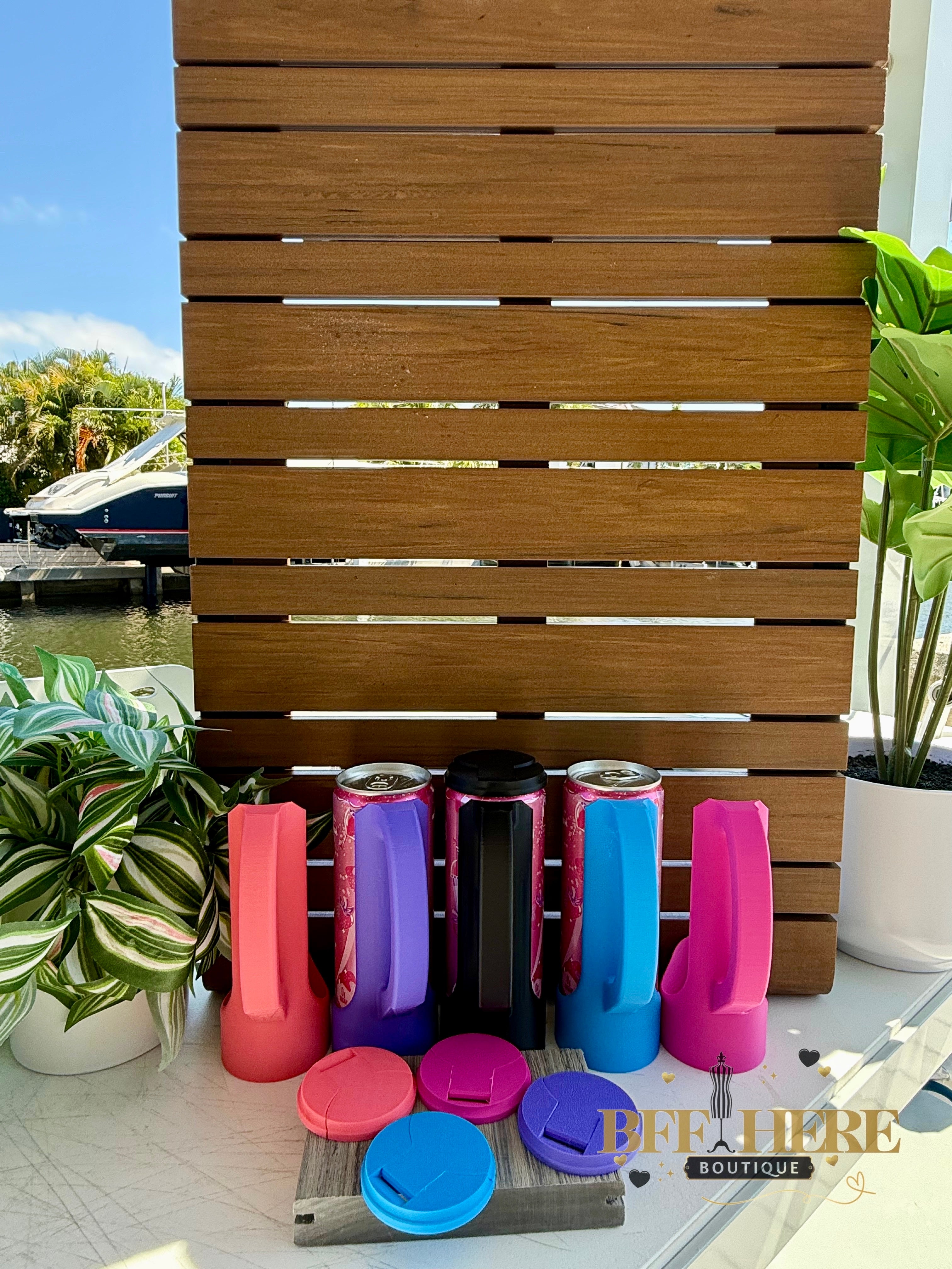 Sip & Chill Skinny Can Lid / Choice of Color - BFF Here