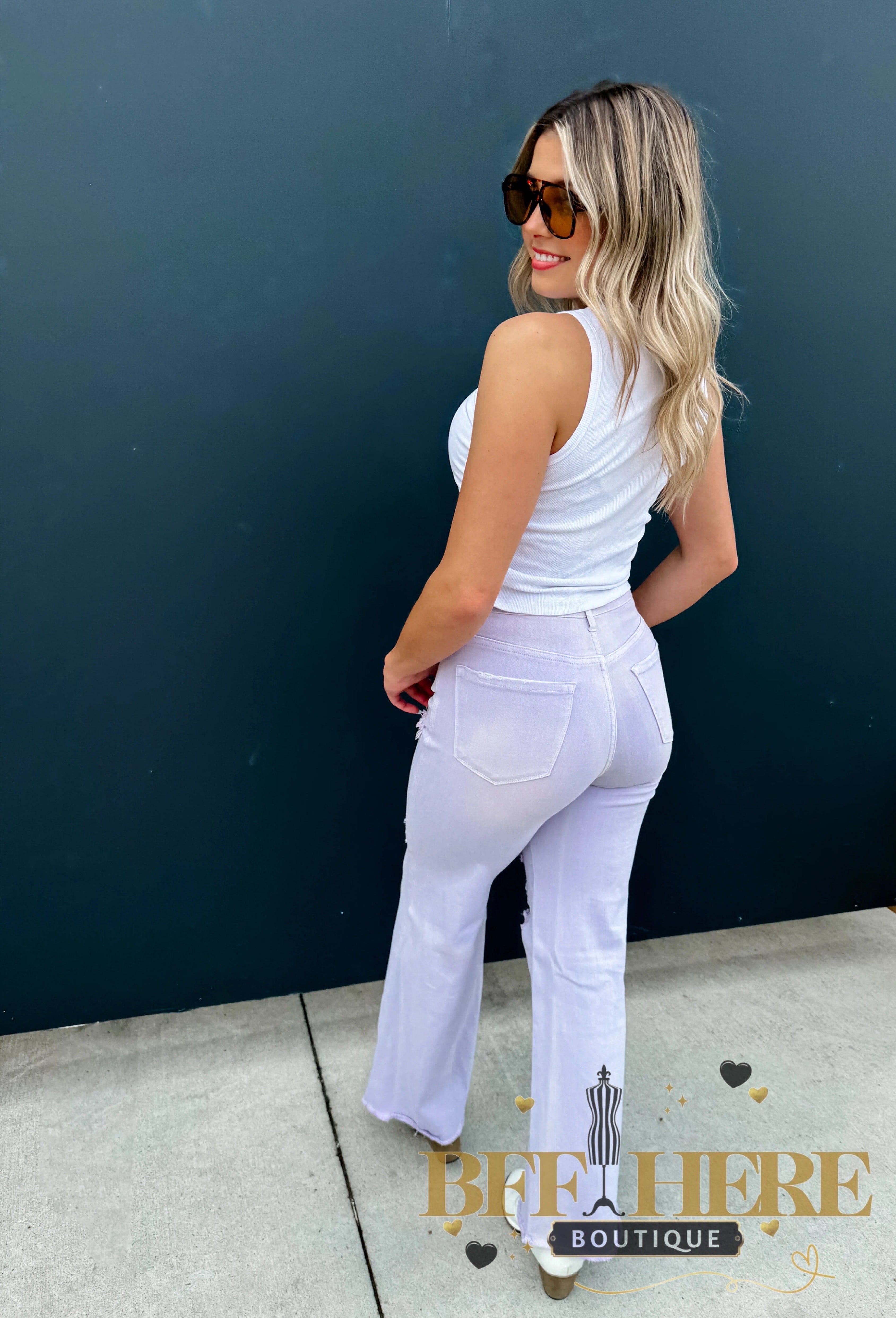 Pastel Blakeley Distressed Jeans by Blakeley - BFF Here