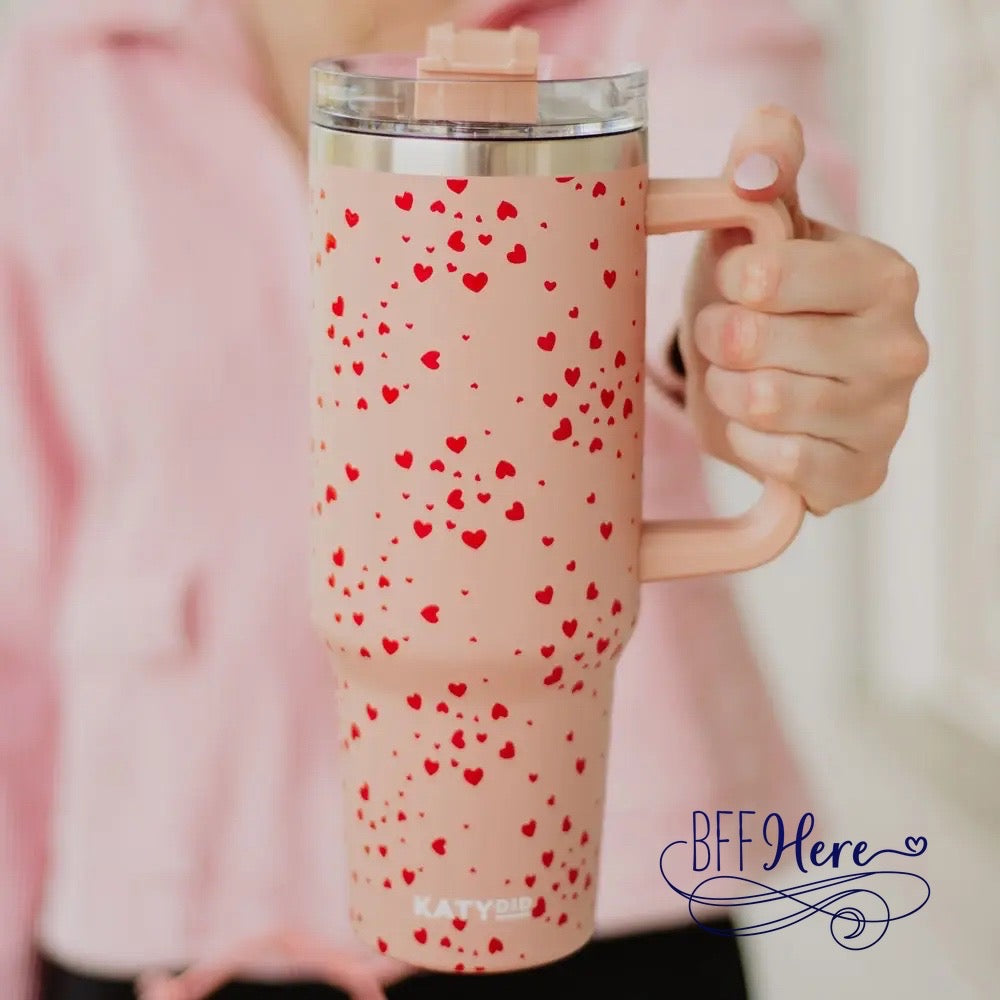 Little Love Notes: Mini Red Hearts Tumbler Cup - BFF Here