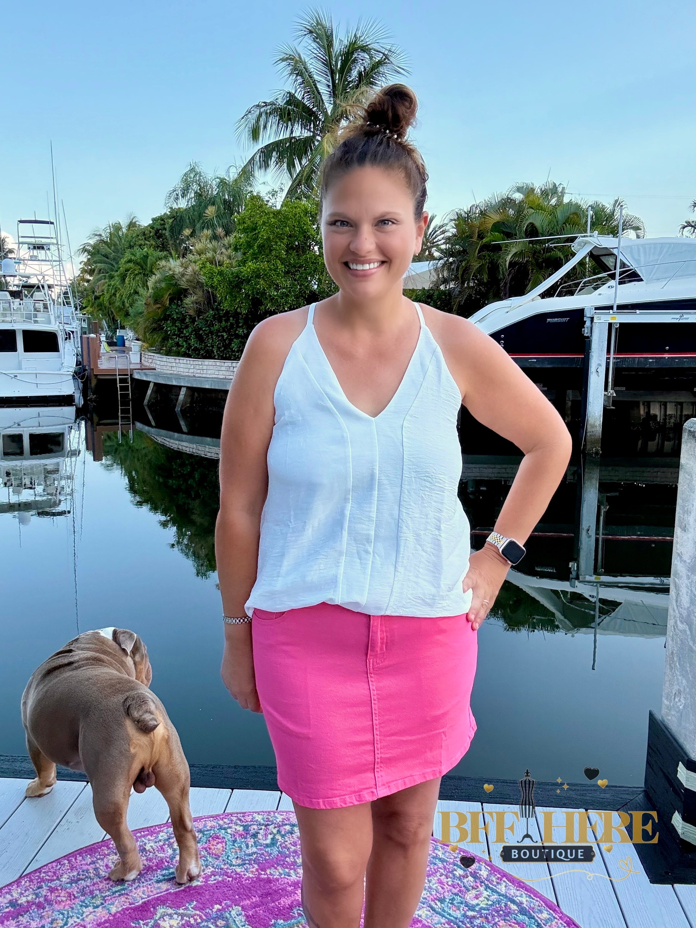 Nova Denim Skirt / Pink by Jess Lea - BFF Here