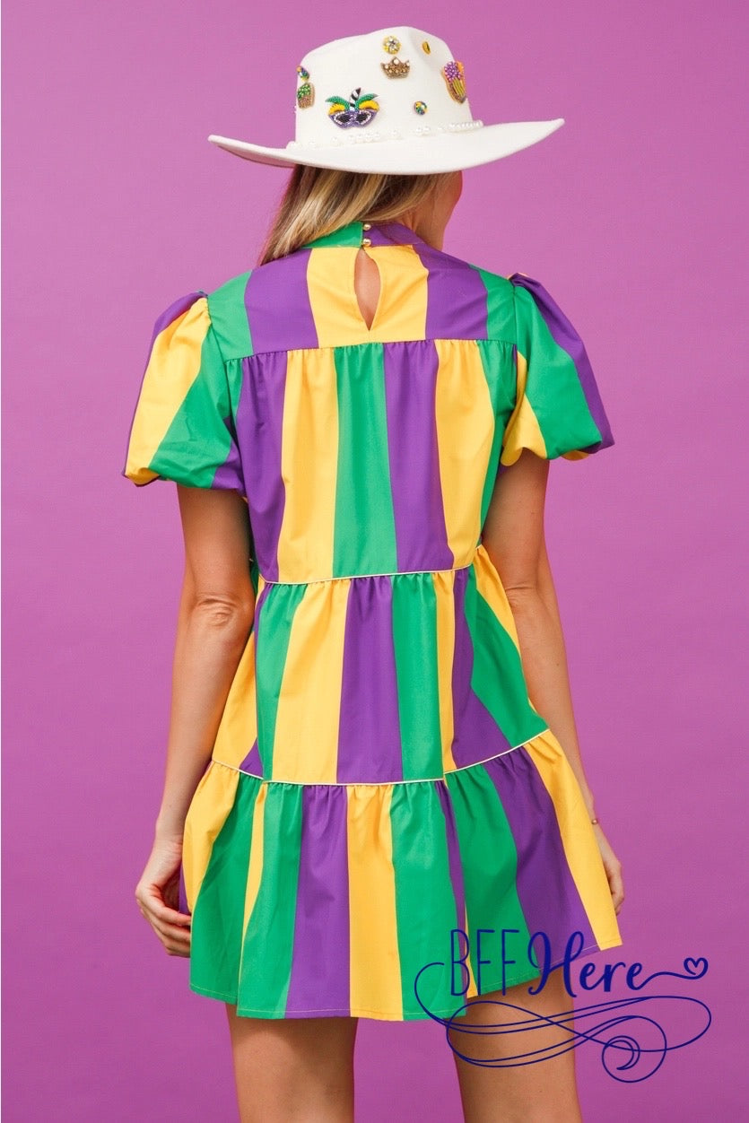 Carnival Stripes: Mardi Gras Poplin Delight - BFF Here
