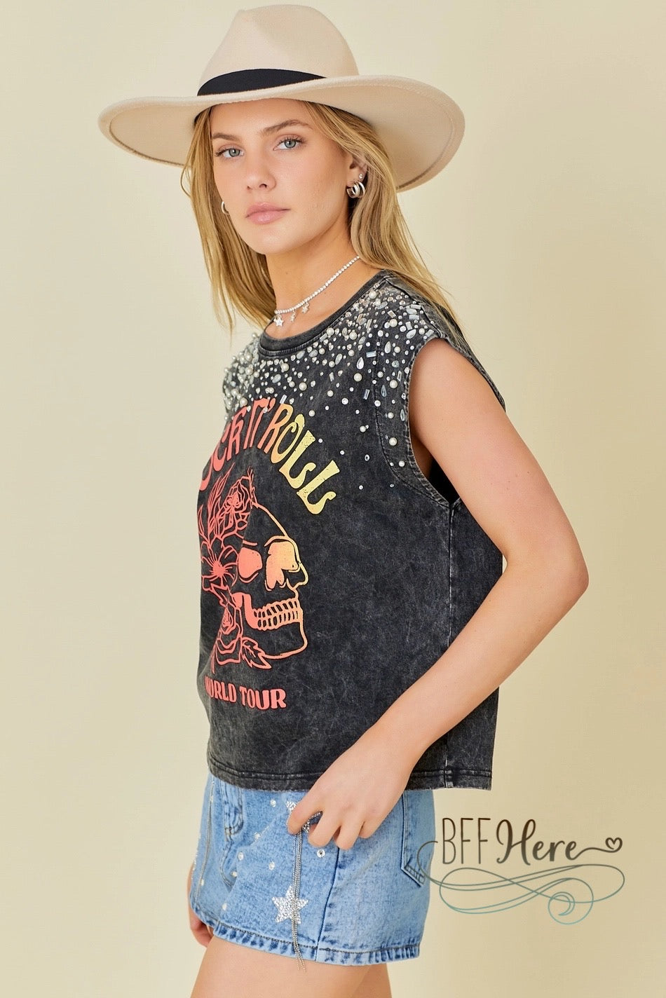 Rock 'n' Roll Rebel Studded Tank - BFF Here