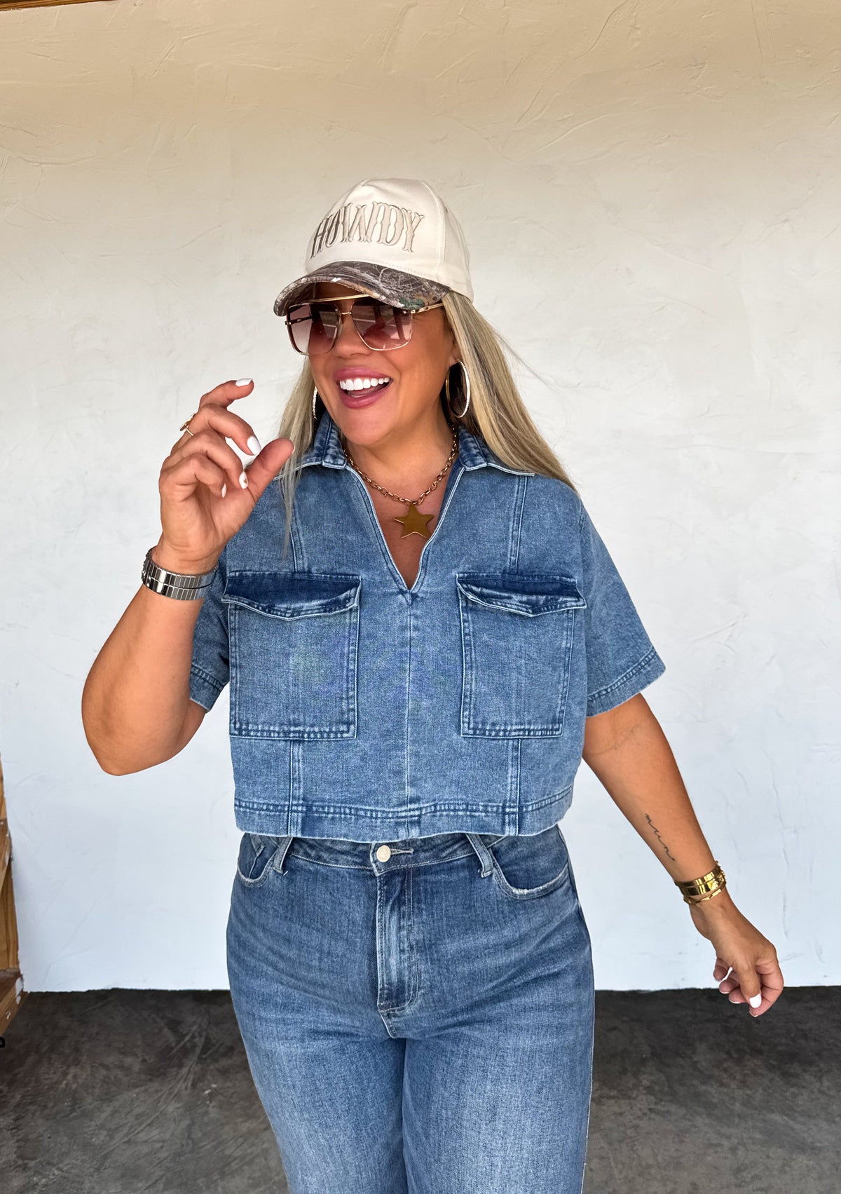 PREORDER: Andi Denim Pocket Top by Blakeley (ETA: January) - BFF Here