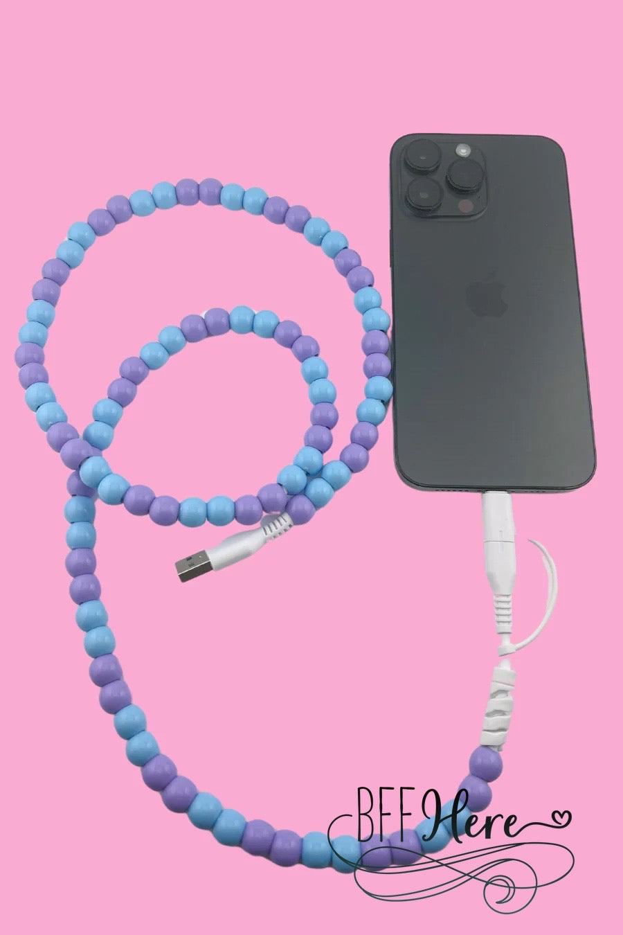 2 in 1 Beaded USB Charger by Jess Lea / Choice of Color - BFF Here