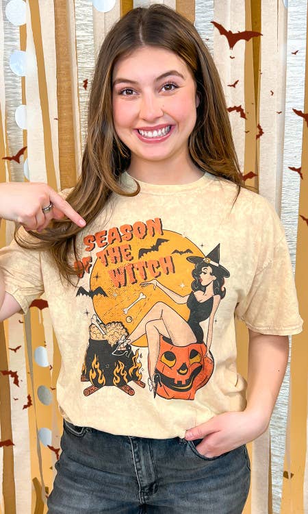 Season of the Witch Vintage Halloween Tee - BFF Here