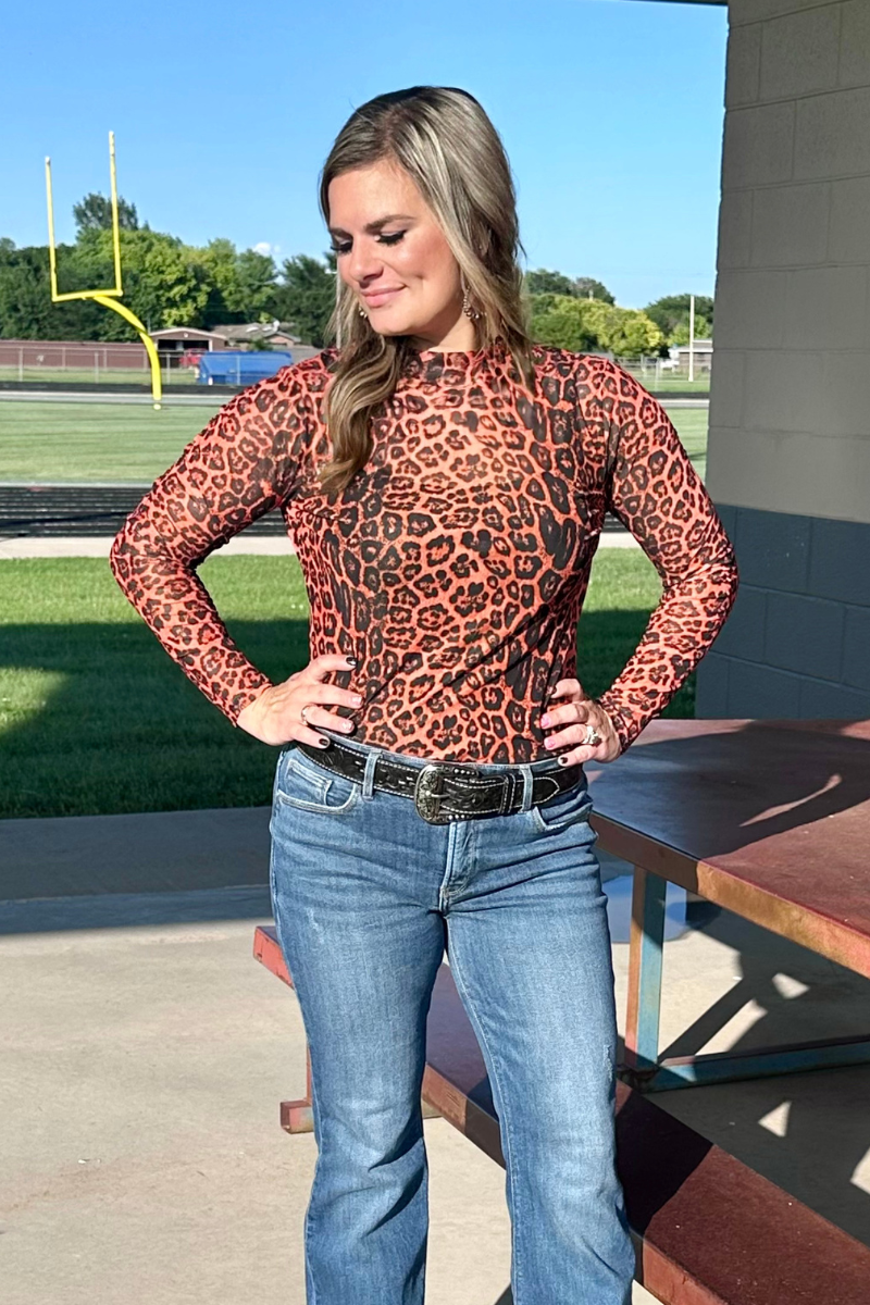 Sideline Spirit Orange Mesh Top by Sterling Kreek - BFF Here