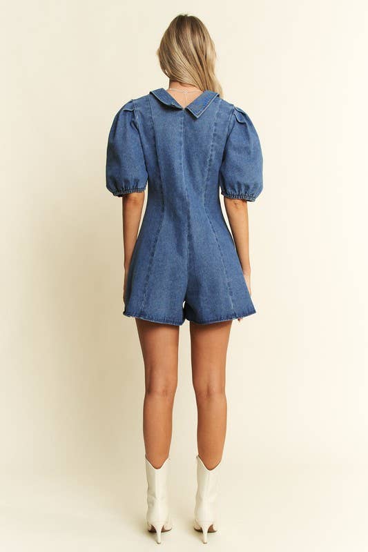 Denim Darling Button-Up Romper by Jade by Jane - BFF Here