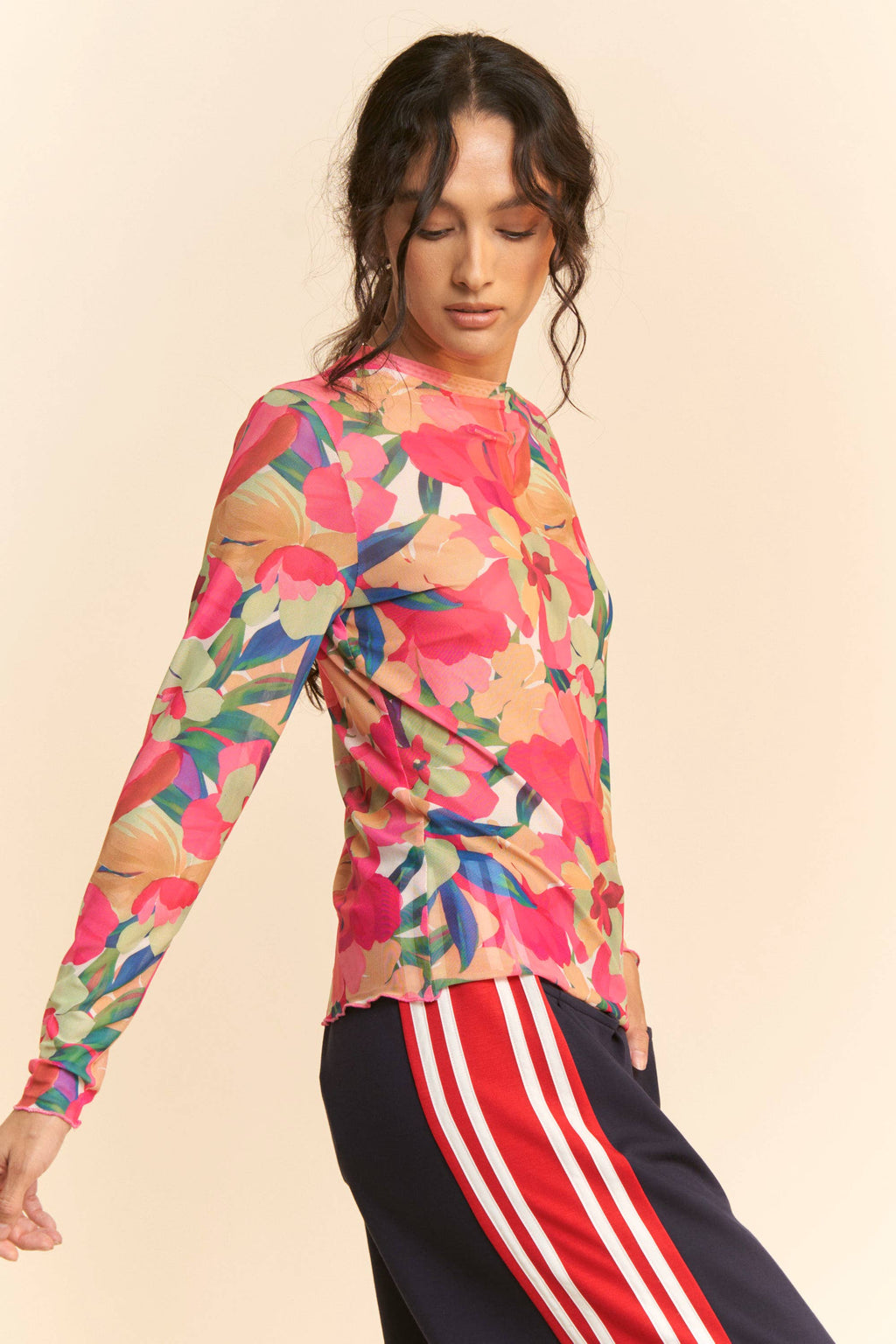 Bloom Burst Mesh Top / Choice of Color - BFF Here