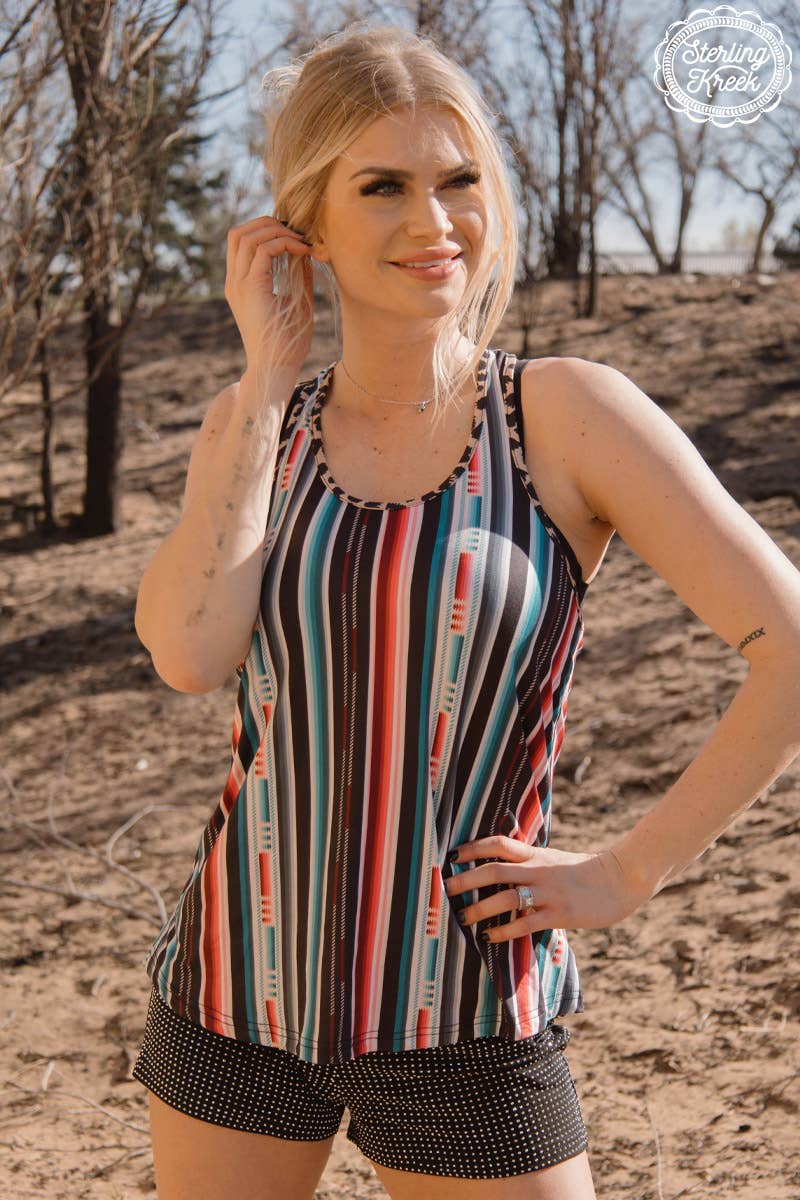 Somewhere In Serape Tank by Sterling Kreek - BFF Here