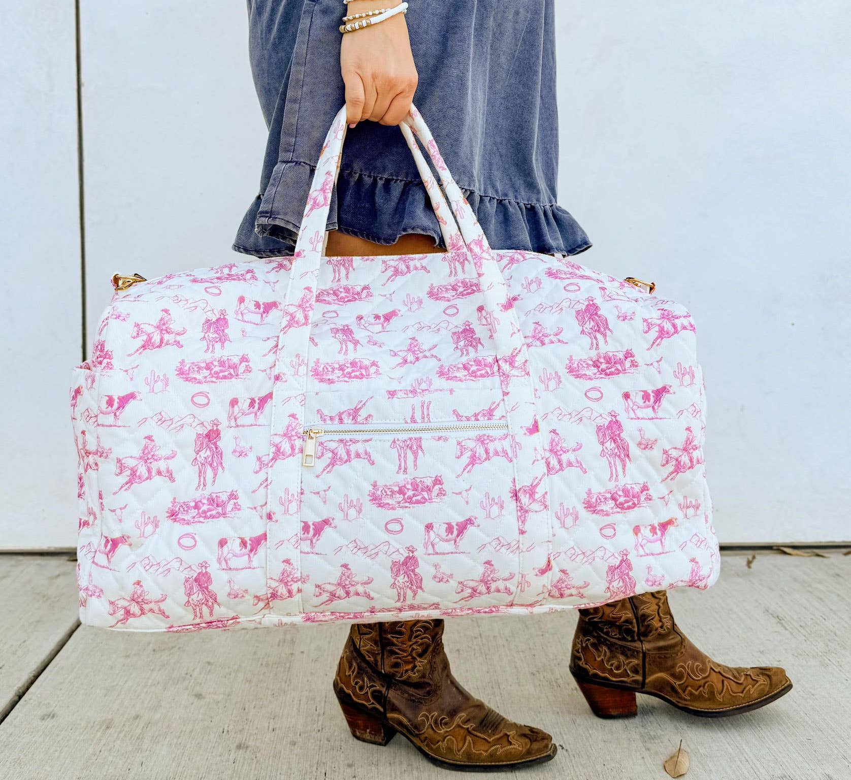 PREORDER: Pink Rodeo Queen: Cowgirl Pattern Bags / Choice of Style (Ships Beginning of April) - BFF Here