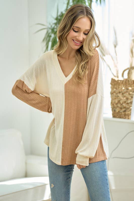 Golden Hour V-Neck Sweatshirt - BFF Here