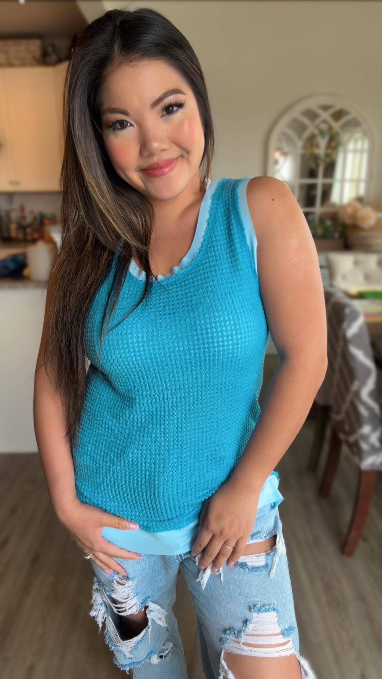 Sydney The Breezy Day Waffle Tank by JadyK - BFF Here