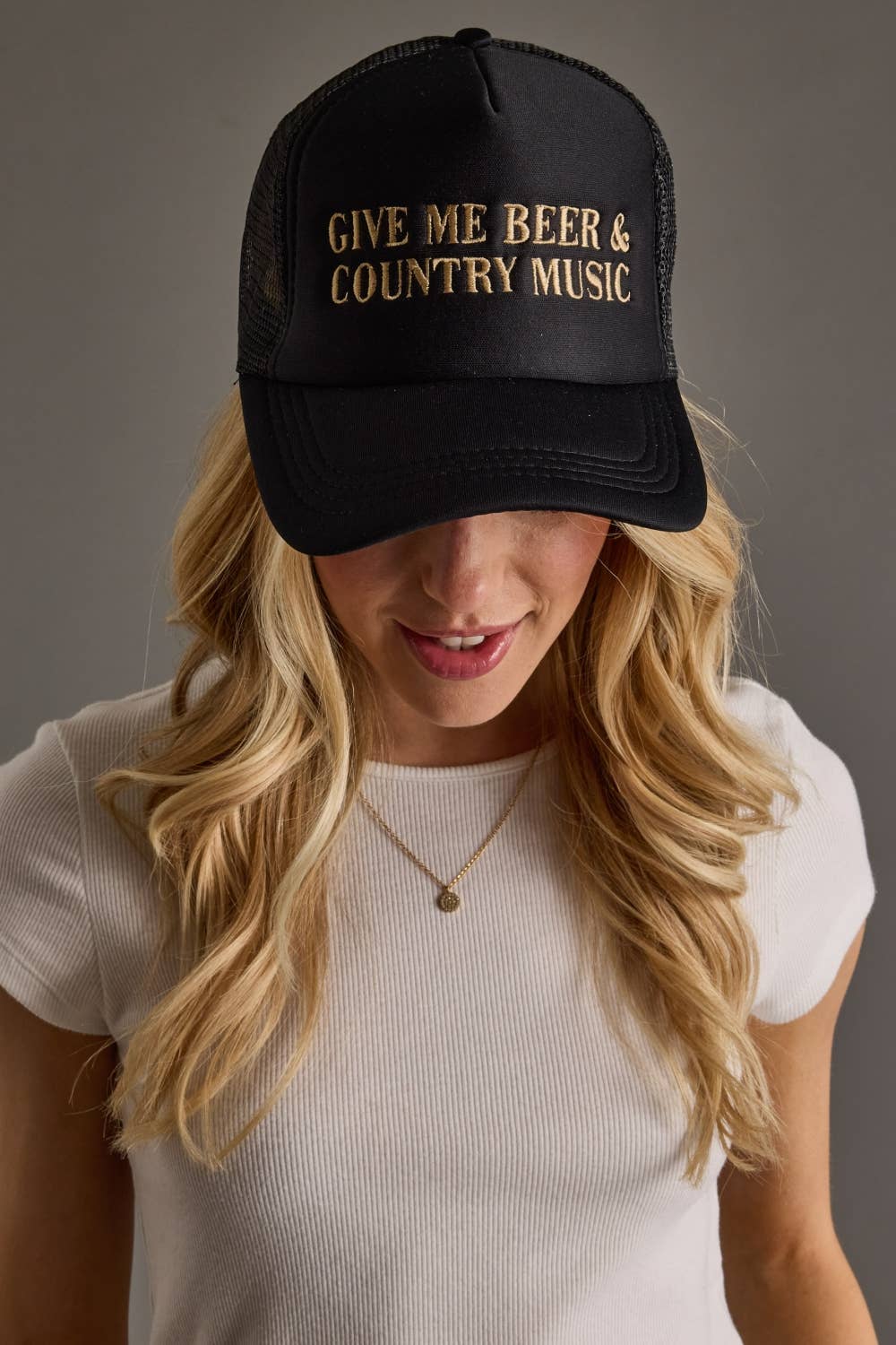 Give Me Beer & Country Music Trucker Hat - BFF Here