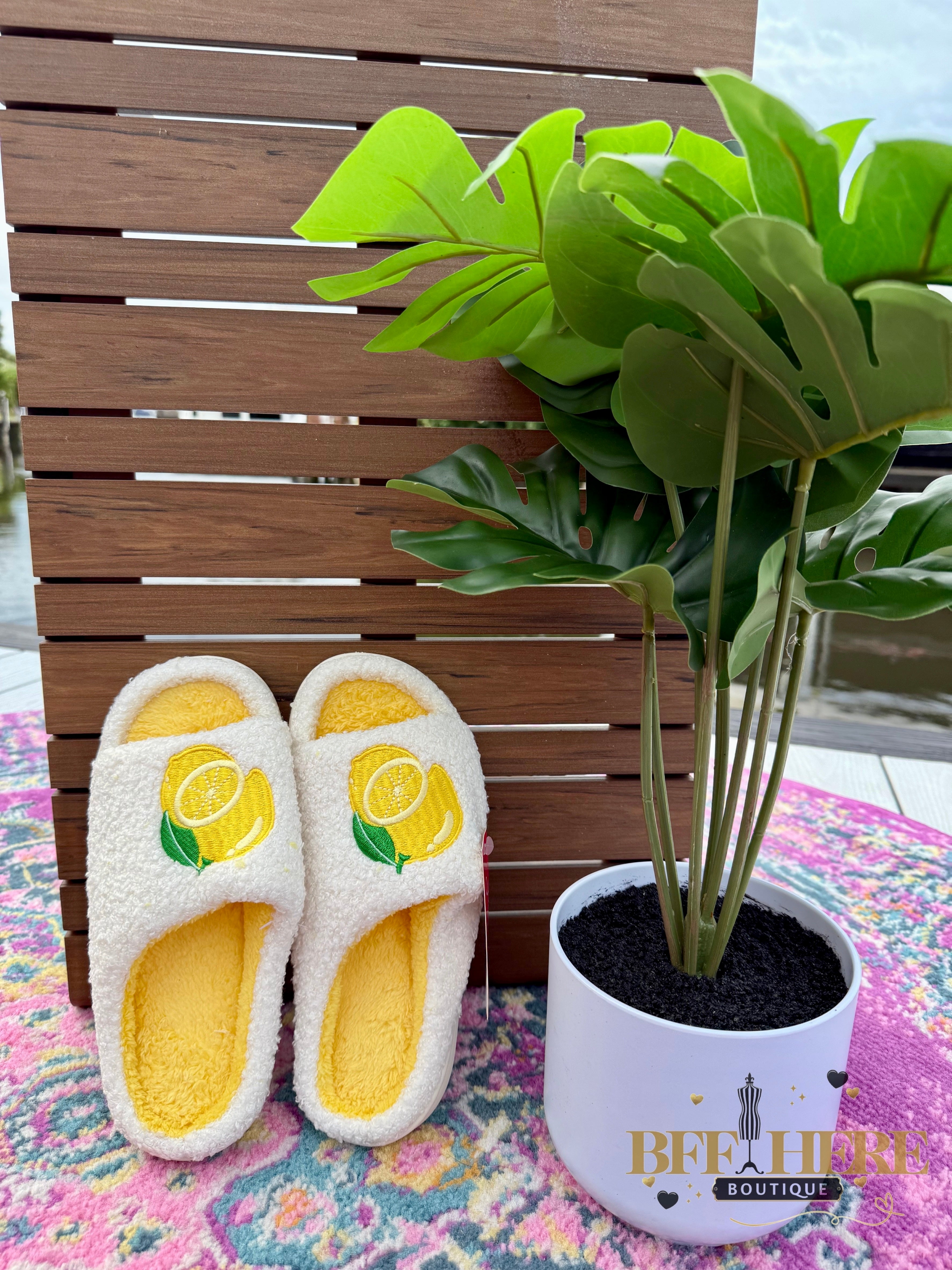 Lemon Drop Slippers by Jess Lea - BFF Here