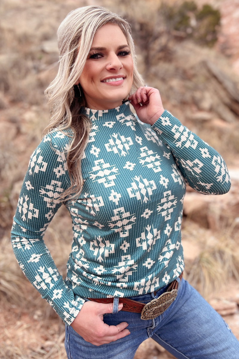 Cyan Canyon Top by Sterling Kreek - BFF Here