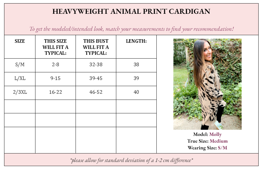Harper Heavyweight Animal Print Cardigan - BFF Here