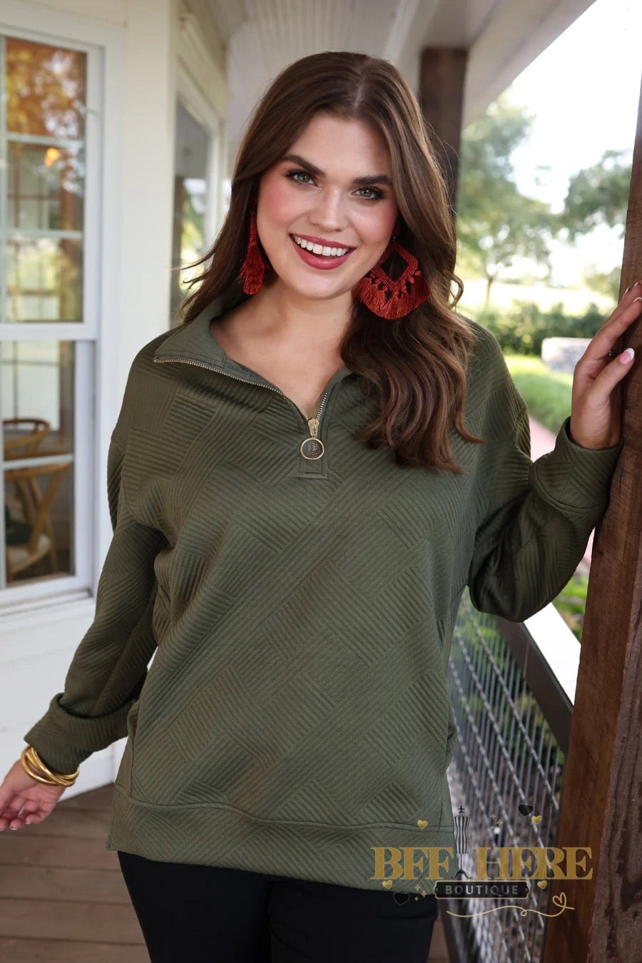 Tanner Textured Quarter Zip by Jess Lea / Choice of Color