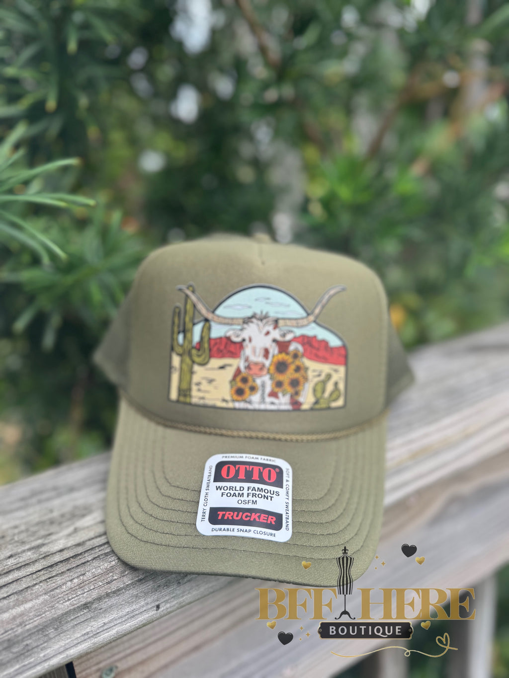 Desert Sun Longhorn Trucker Hat - BFF Here