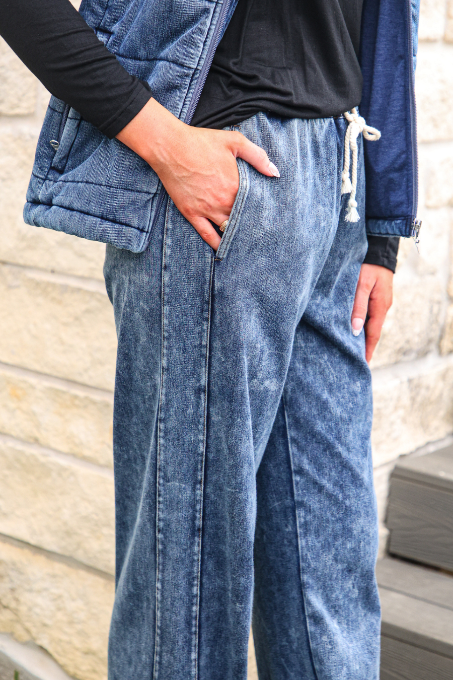 PREORDER: Refined Denim Wide Leg Pants / Light Wash by Jess Lea (ETA: October)