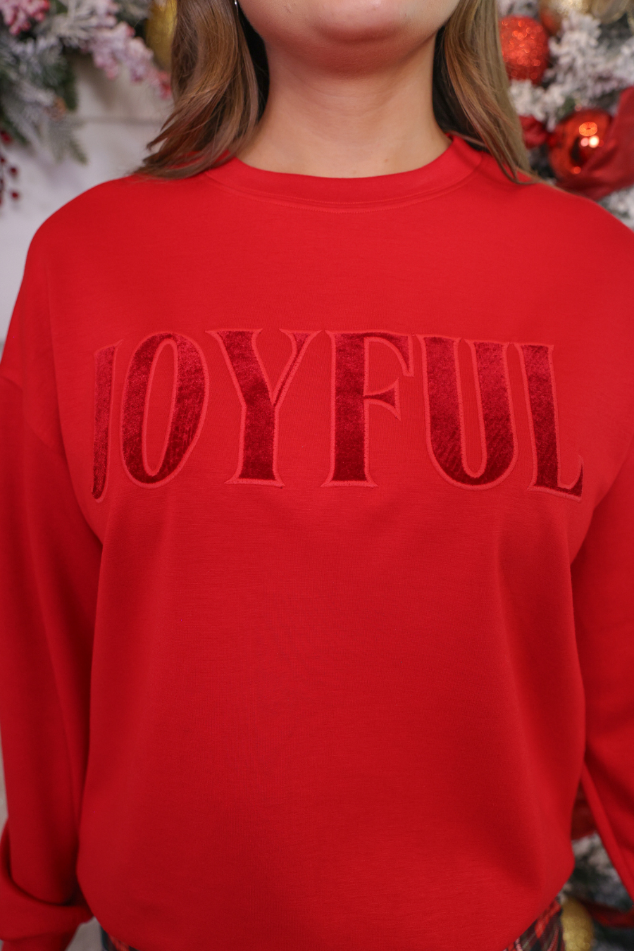 PREORDER: Joyful Velvet Patch Luxe Pullover by Jess Lea (ETA: End of October) - BFF Here