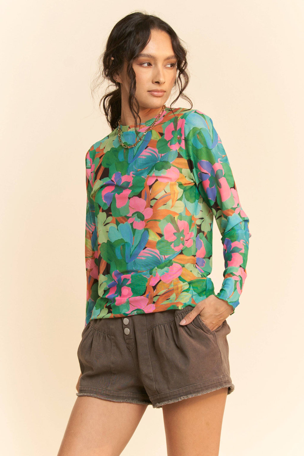 Bloom Burst Mesh Top / Choice of Color - BFF Here