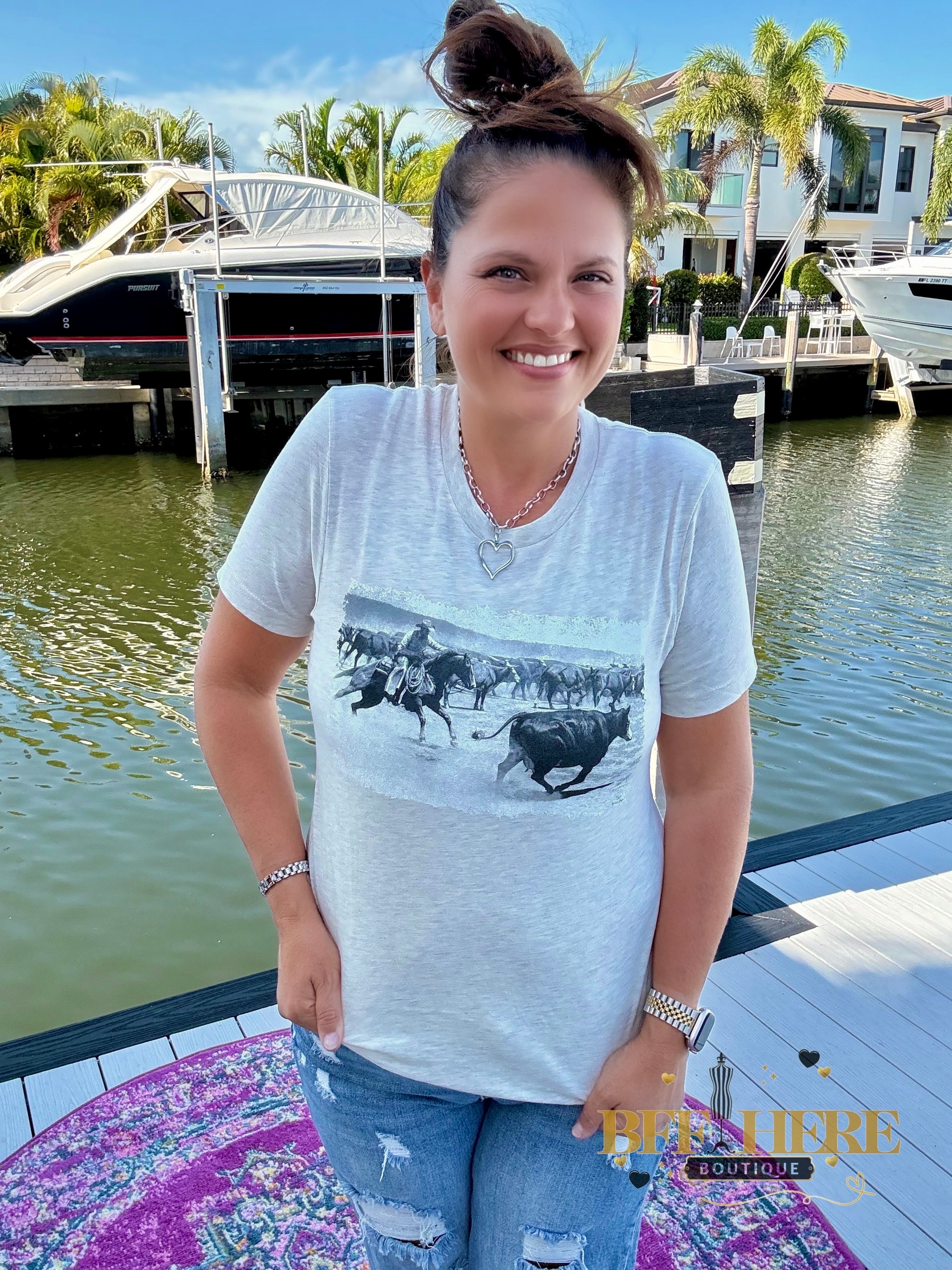 Cuttin' The Baldy Tee by Sterling Kreek - BFF Here