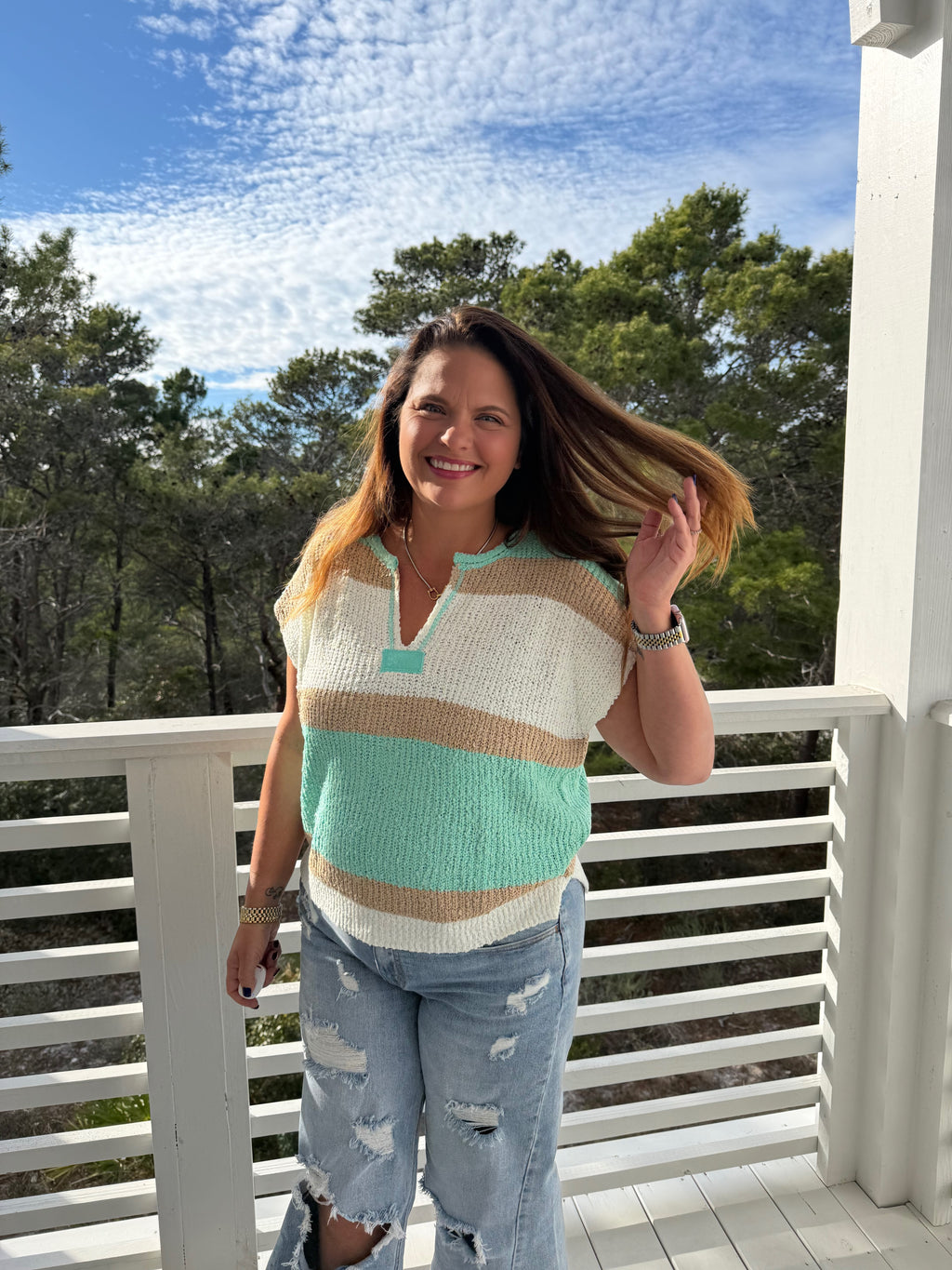 Short Sleeve Color Block Stripe Top by Sew In Love (Ships 2-3 weeks) - BFF Here