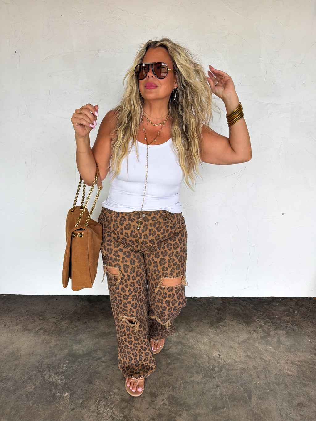 PREORDER: Cheetah Ashland Distressed Jeans by Blakeley (ETA December)