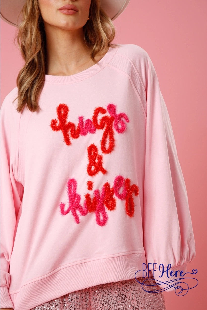 Cozy Embrace: Hugs & Kisses  Pullover - BFF Here