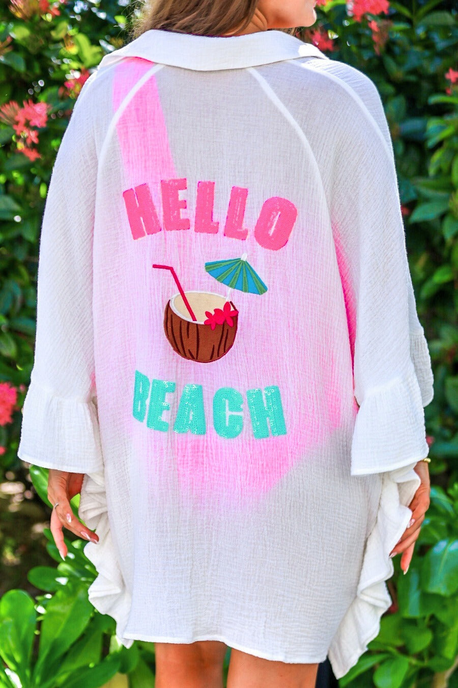 PREORDER: Hello Beach Sequin Embroidery Coverup by Jess Lea (ETA March)