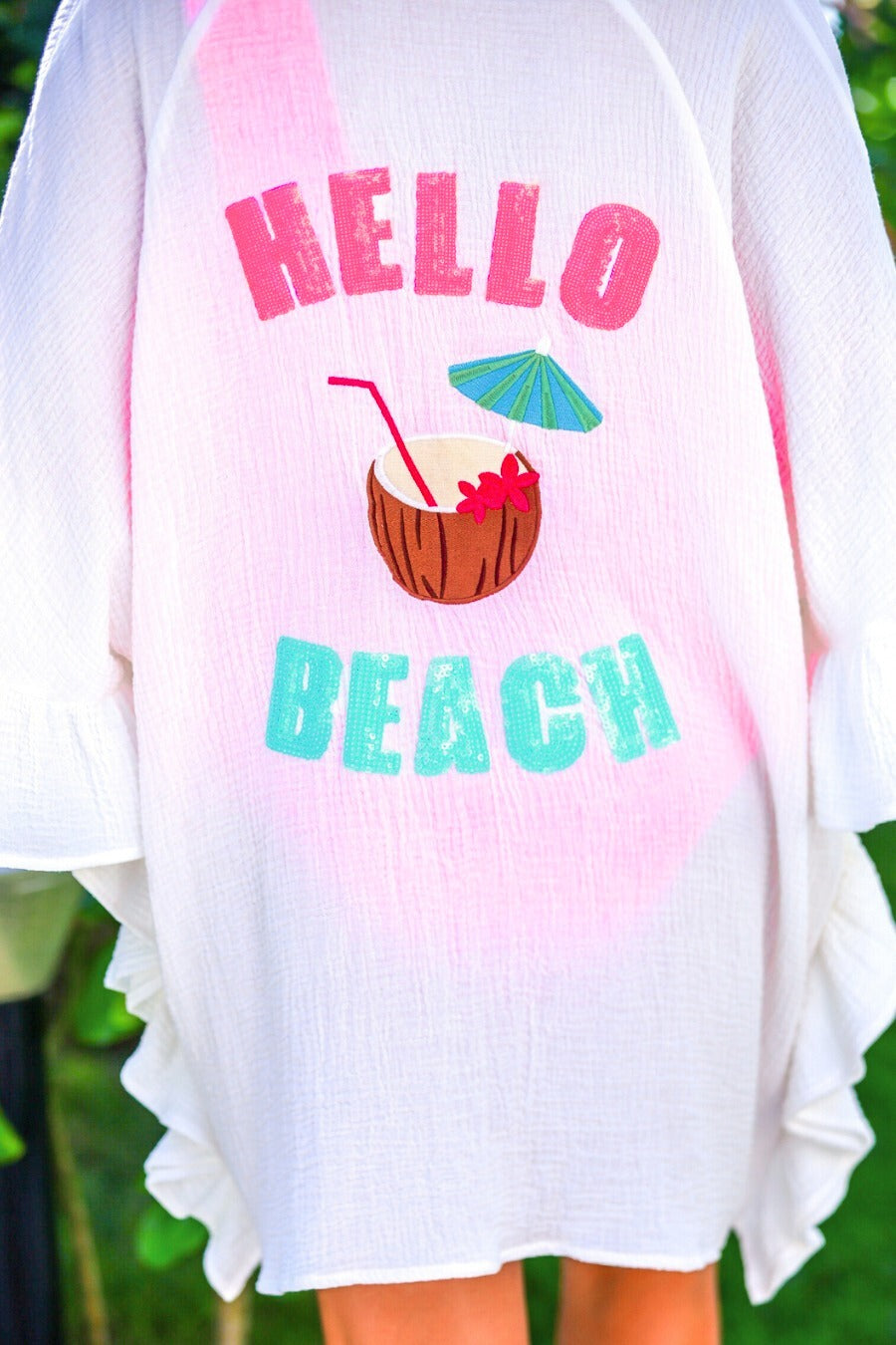 PREORDER: Hello Beach Sequin Embroidery Coverup by Jess Lea (ETA March)