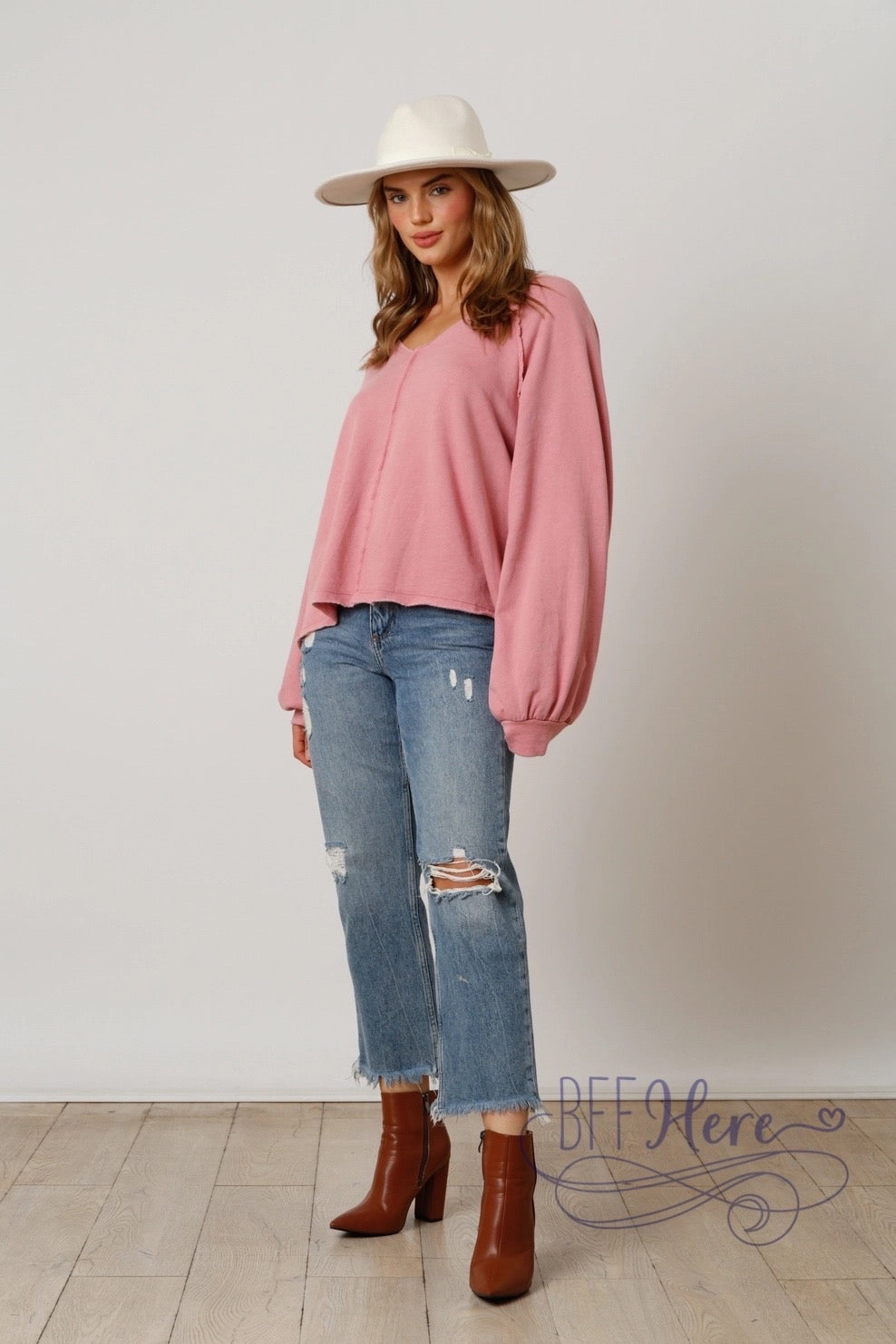 PREORDER: Laid-Back Luxury: Washed Raglan Pullover (Ships Beginning of December ) - BFF Here