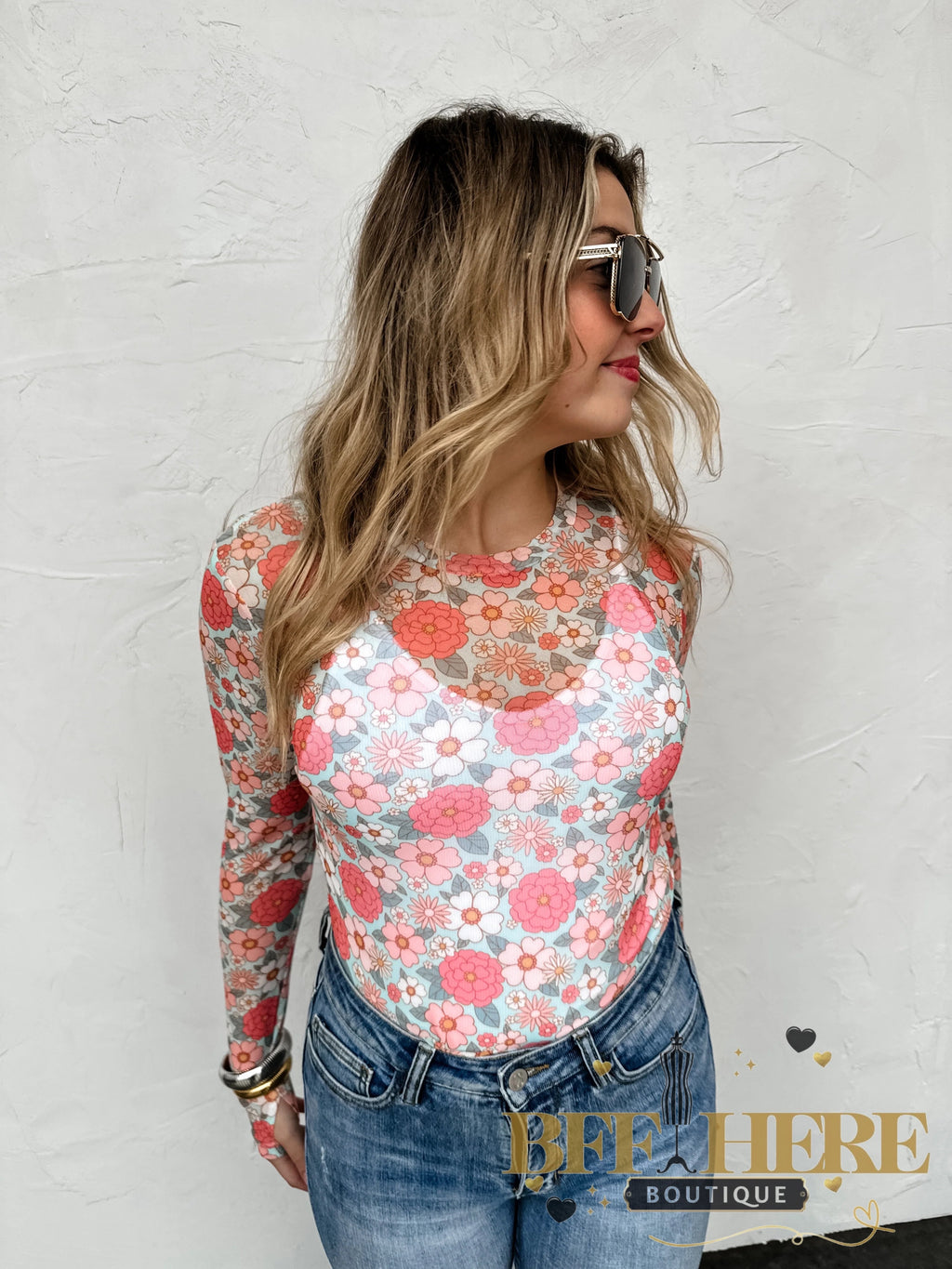 Vintage Floral Mesh Top by Blakeley - BFF Here