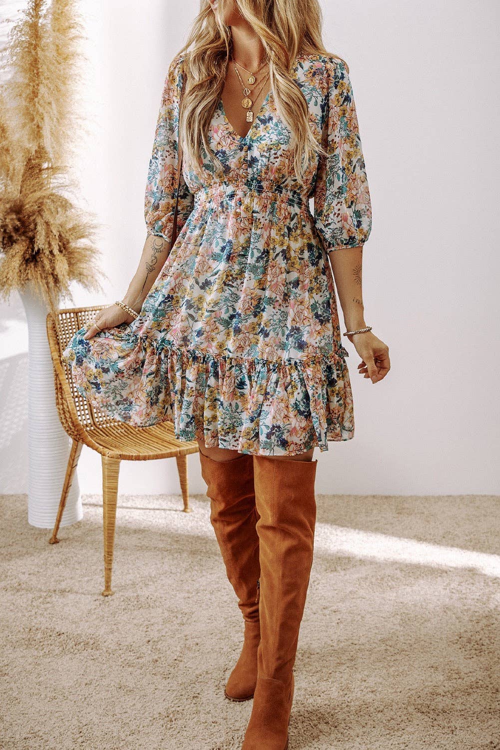 Whimsical Meadow Ruffle Dress - BFF Here