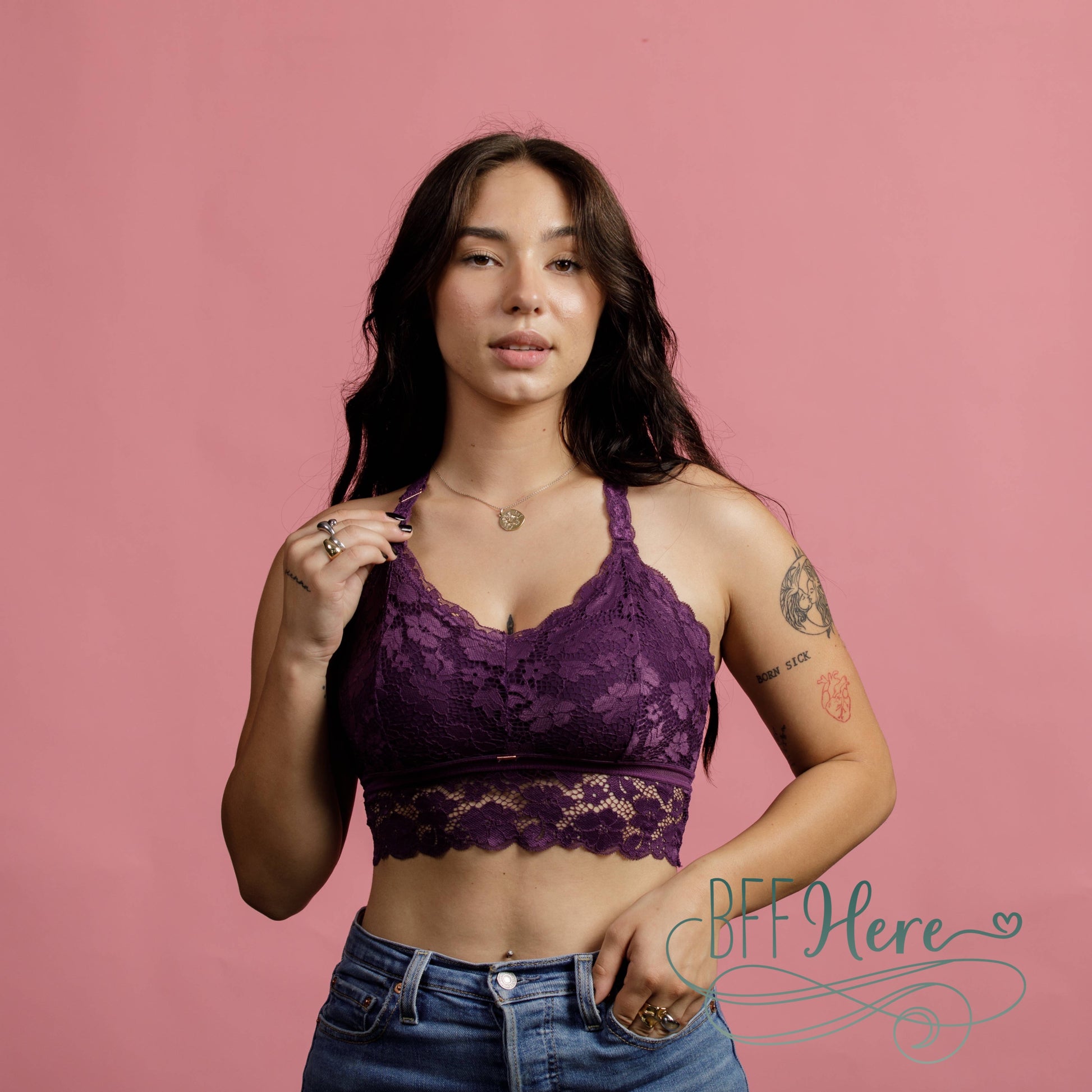 Juliette Deluxe Lace Bralette Collection by JadyK / Choice of Color - BFF Here