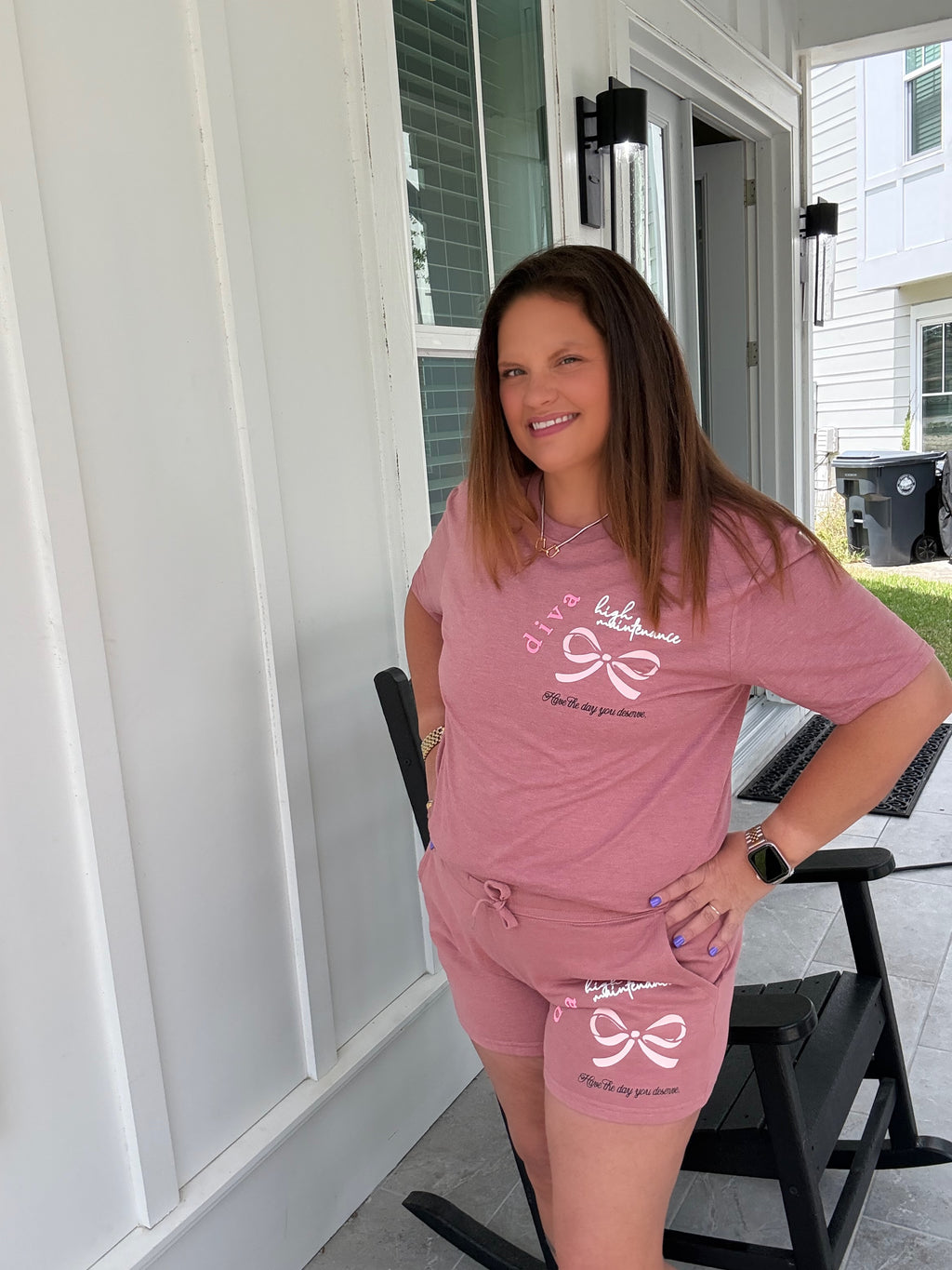 Diva Mauve Patch Shorts by Southern Bliss (ARRAY) — Ships in 2-3 weeks - BFF Here